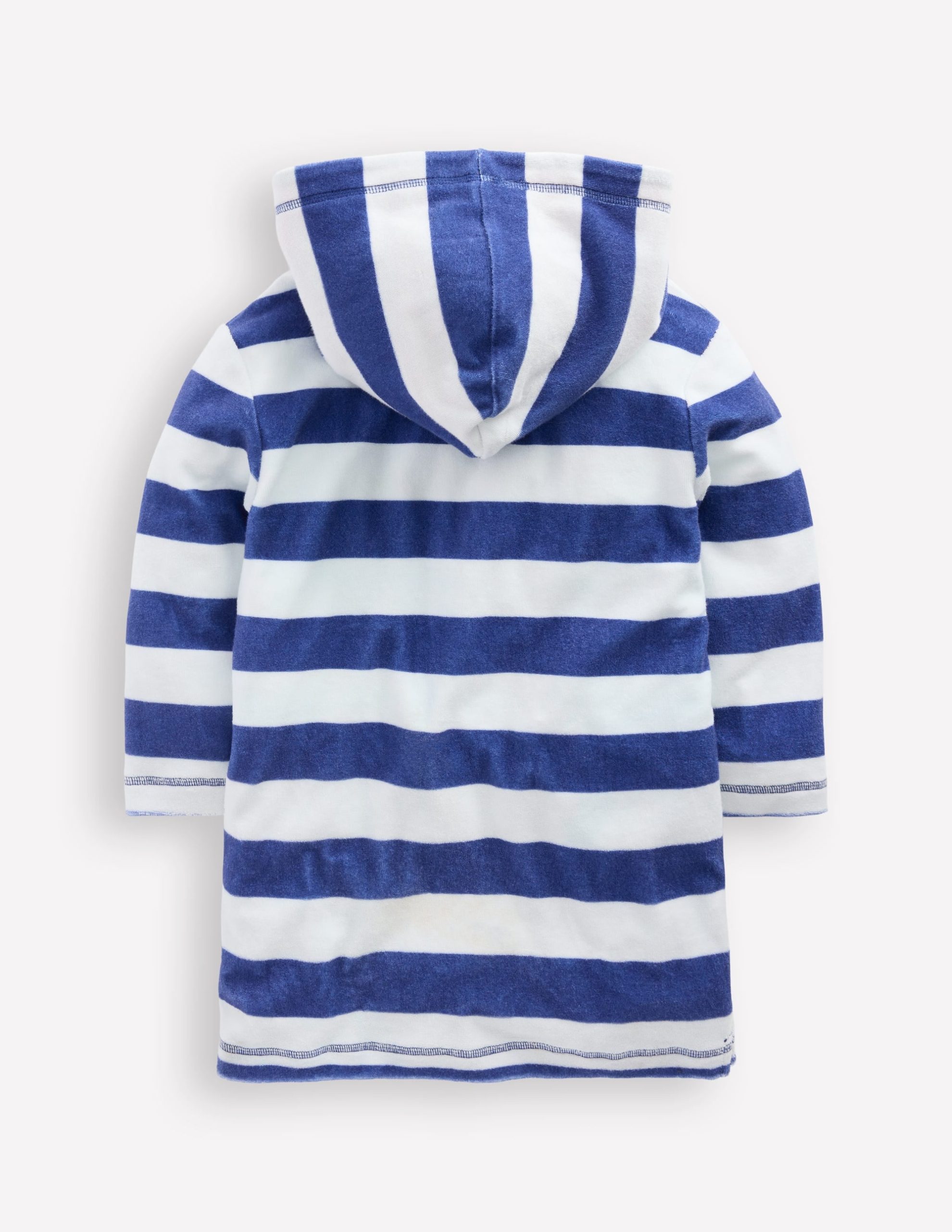 Towelling Zip-Up Throw-On-Sapphire Blue Stripe - Image 4