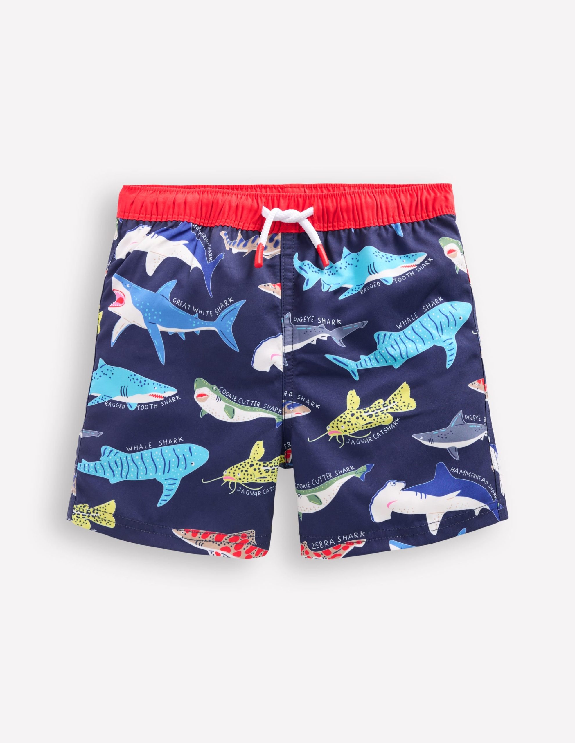 Swim Shorts-College Navy Sharks - Image 2