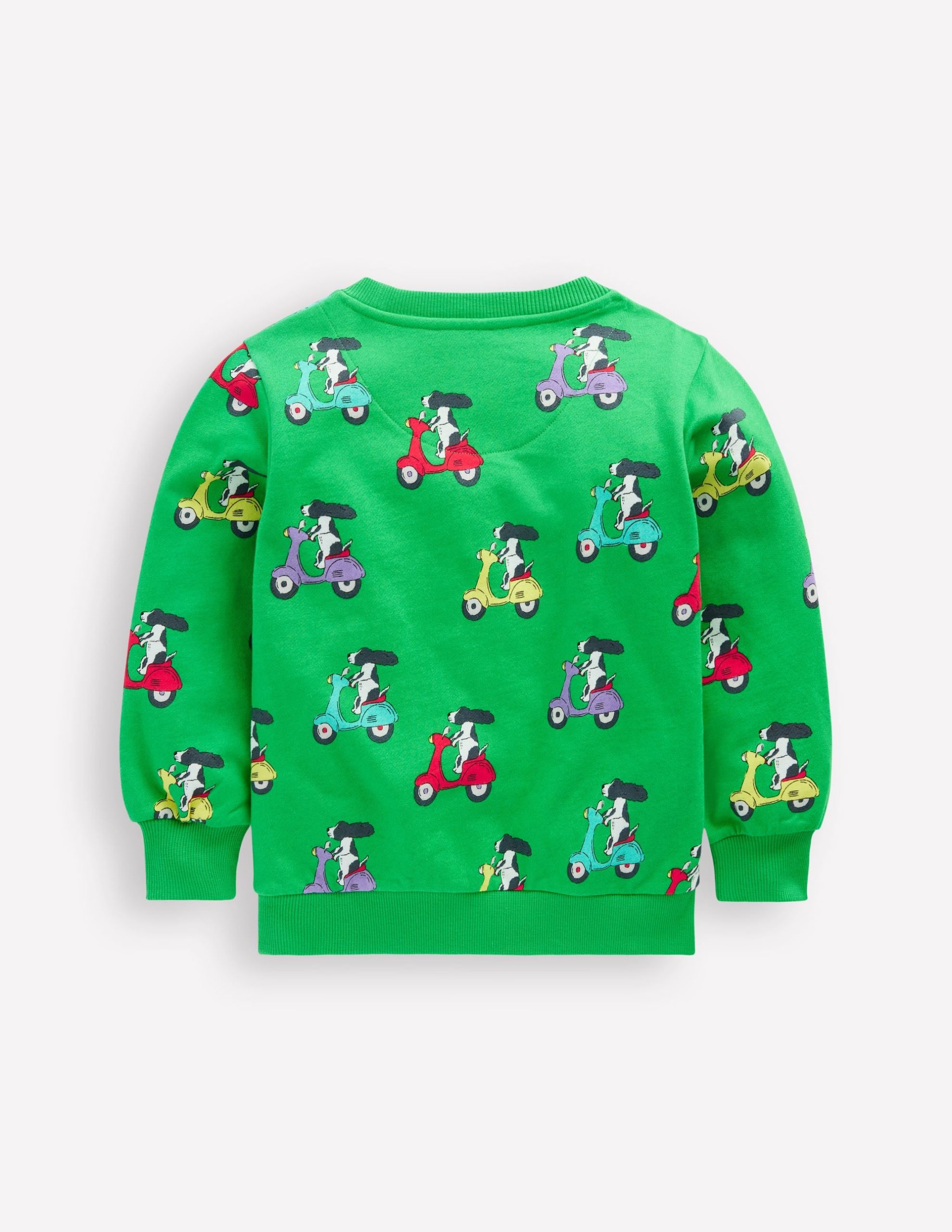 Printed Sweatshirt-Sapling Green Puppy Scooter - Image 2