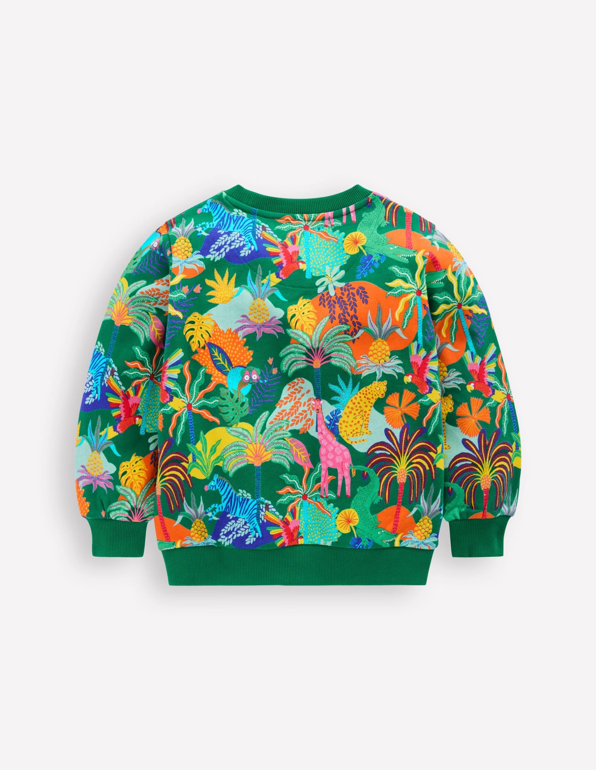 Printed Sweatshirt-Green Multi Jungle - Image 2
