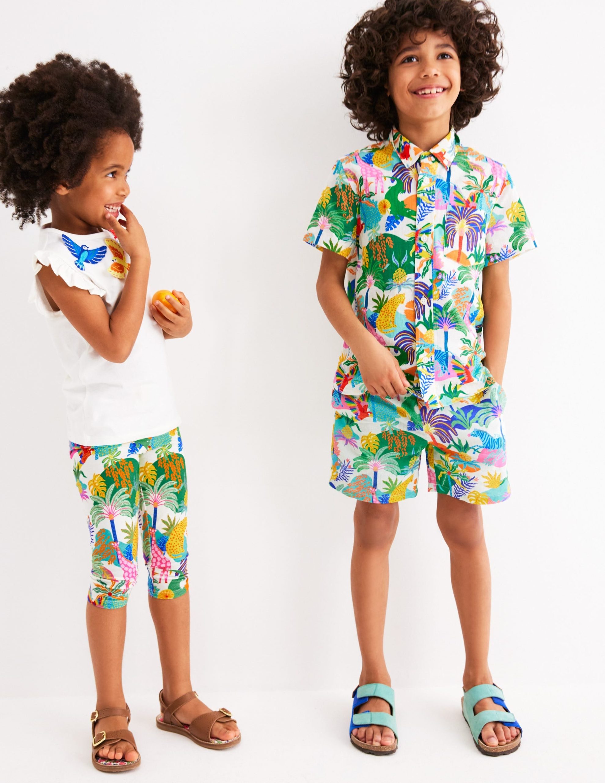 Cotton Linen Shirt-Ivory Multi Jungle - Image 3