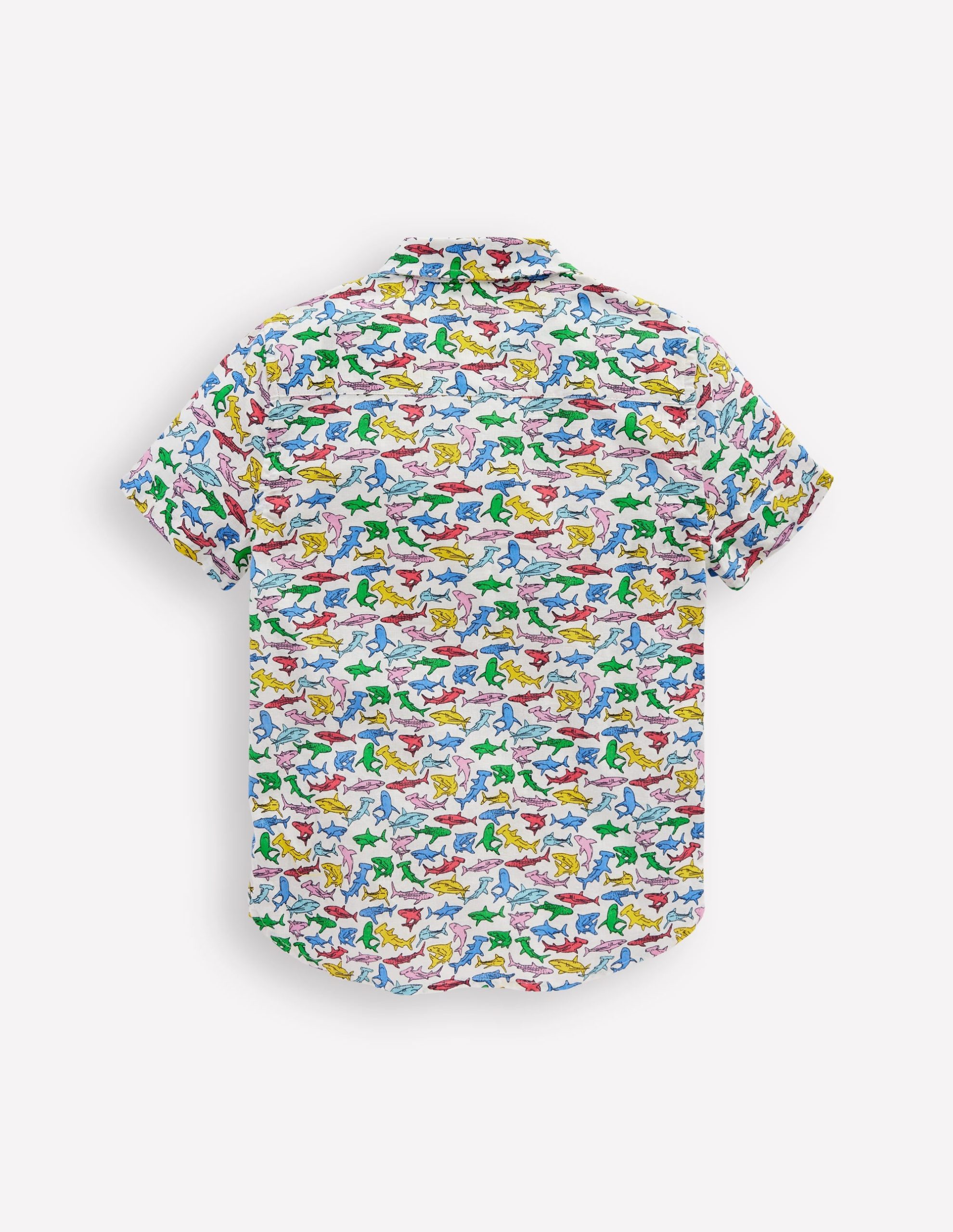 Cotton Linen Shirt-Multi Sharks - Image 3