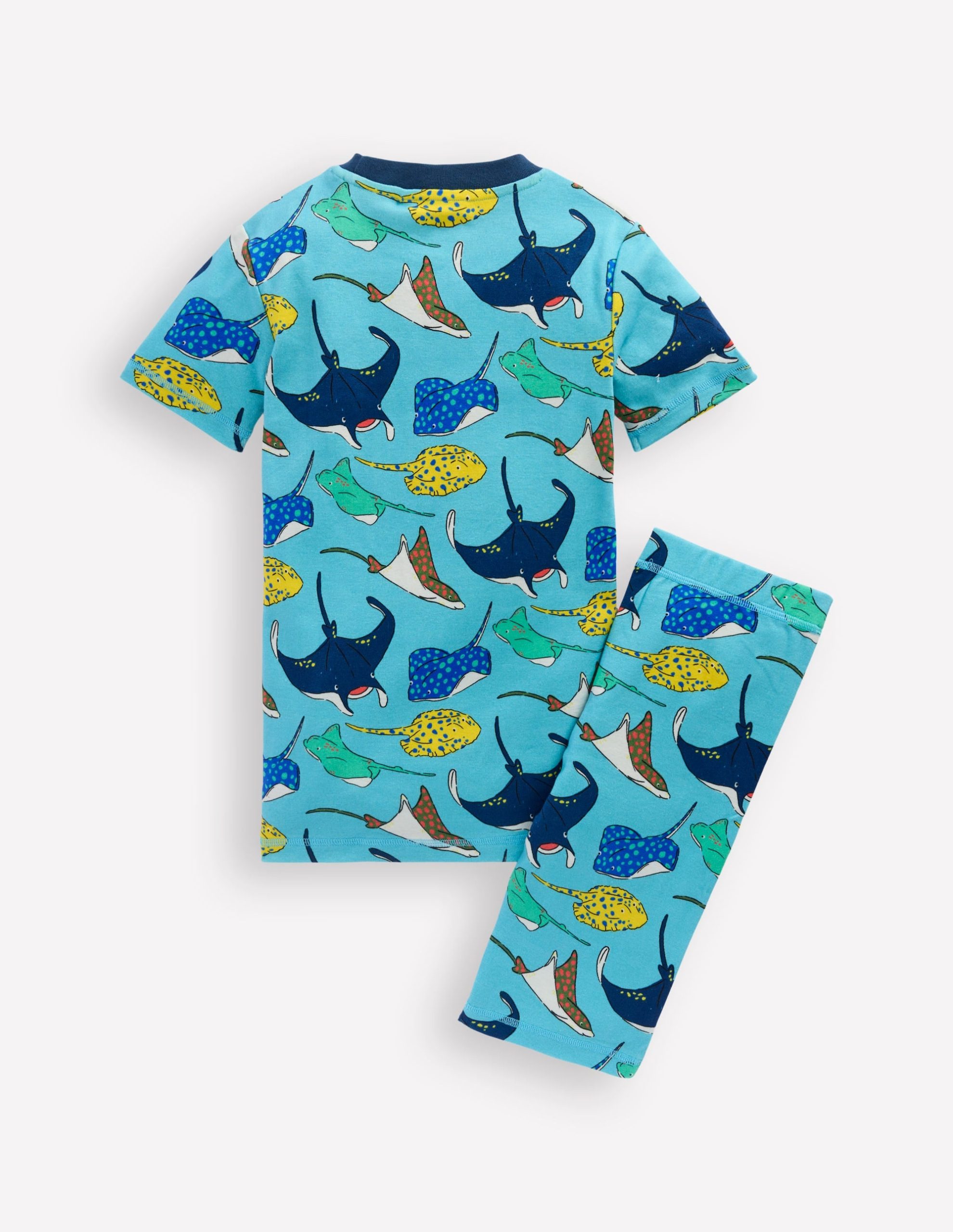 Snug Short John Pajamas-Caribbean Blue Rays - Image 2