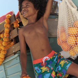 Swim Shorts-Multi Animal Faces