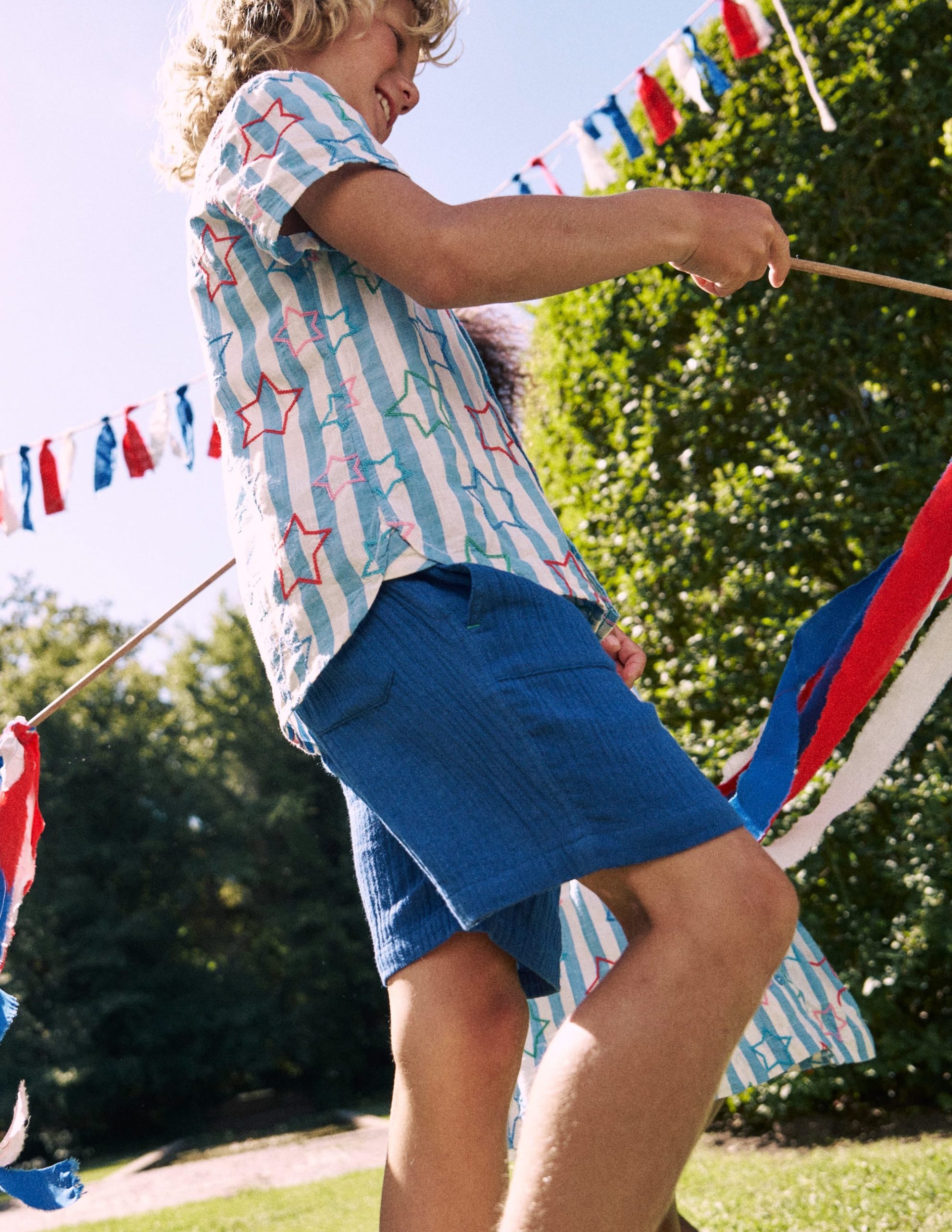 Fun Cotton Shirt-Starry Stripe