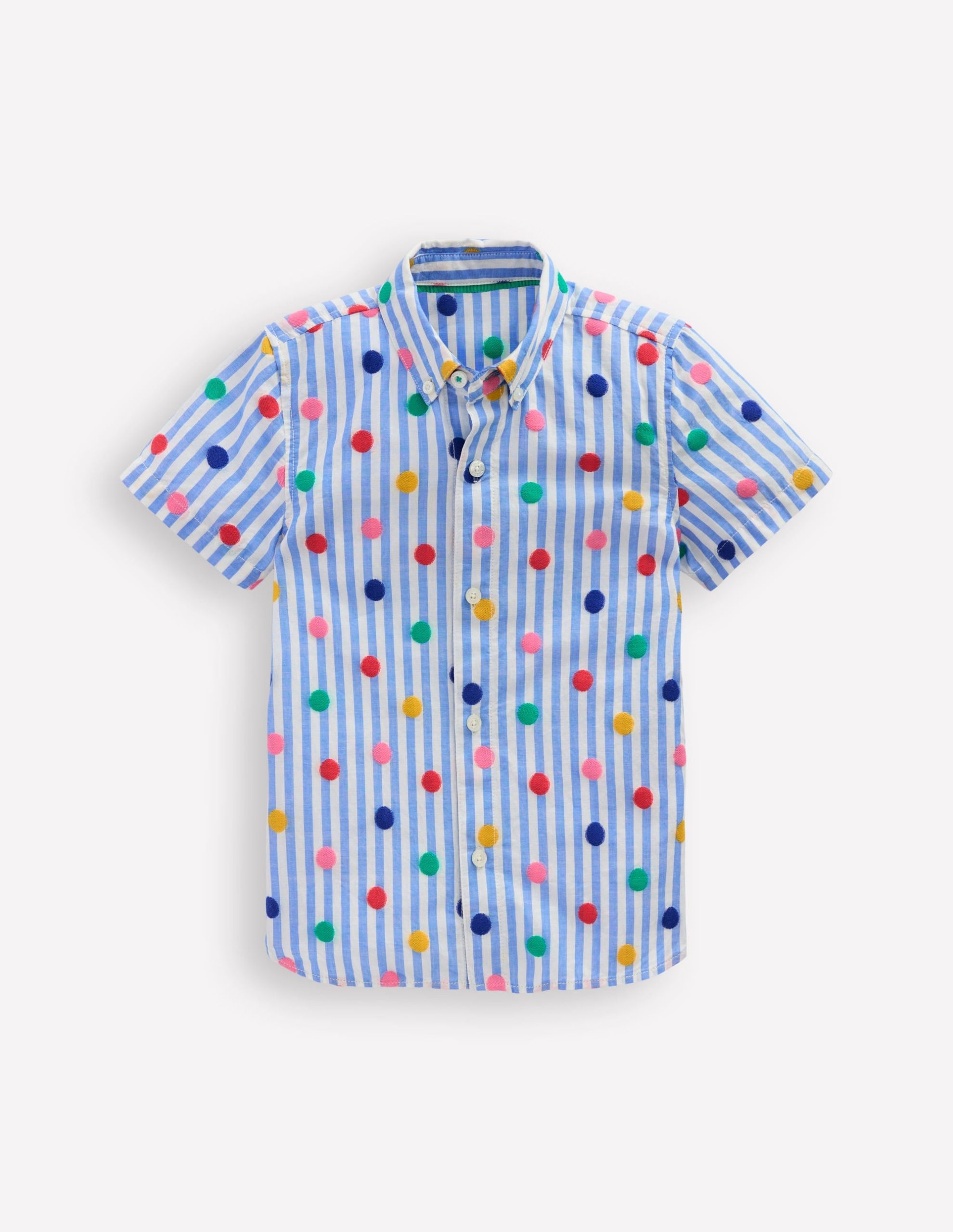 Fun Cotton Shirt-Peacock Plume Blue Spot - Image 3