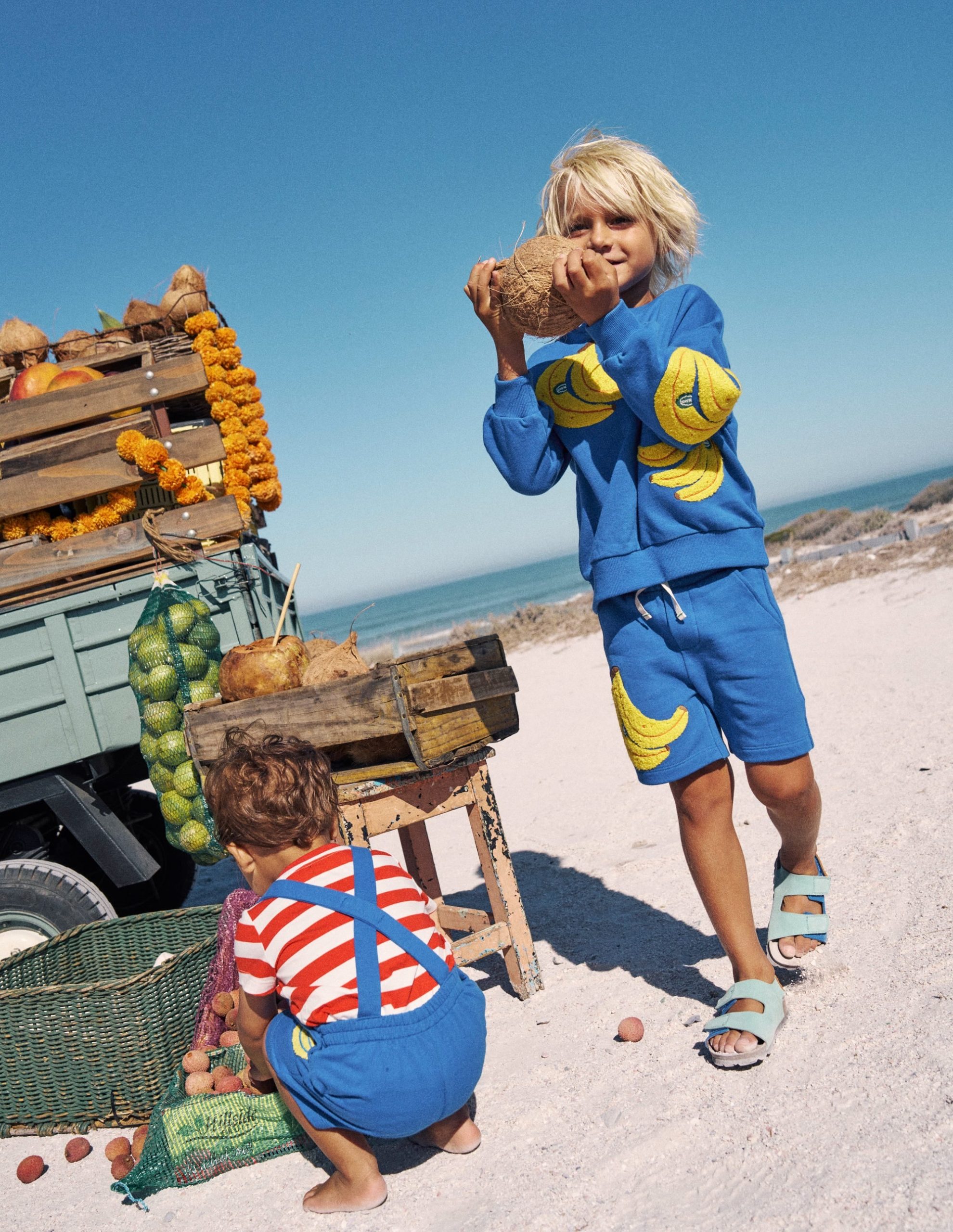 Fun Sweatshorts-Surf the Web Banana