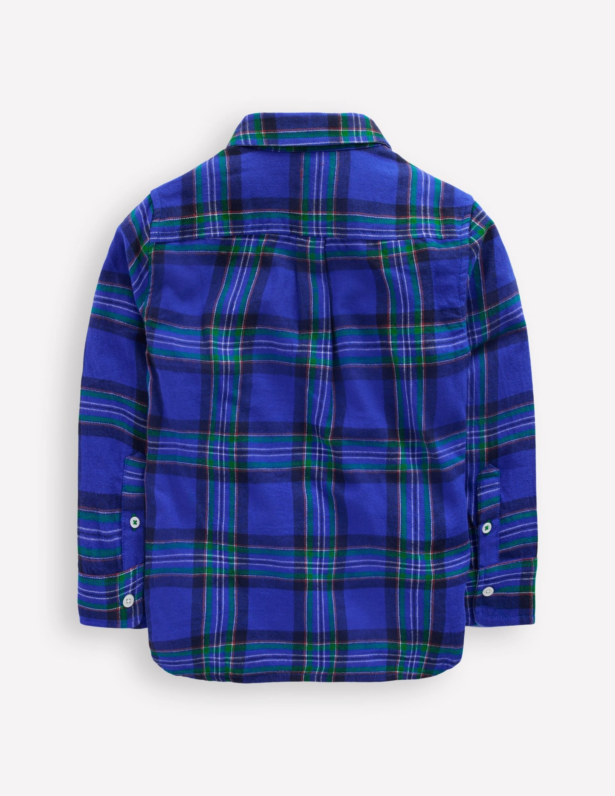 Cosy Cotton Check Shirt-Blue Check - Image 3