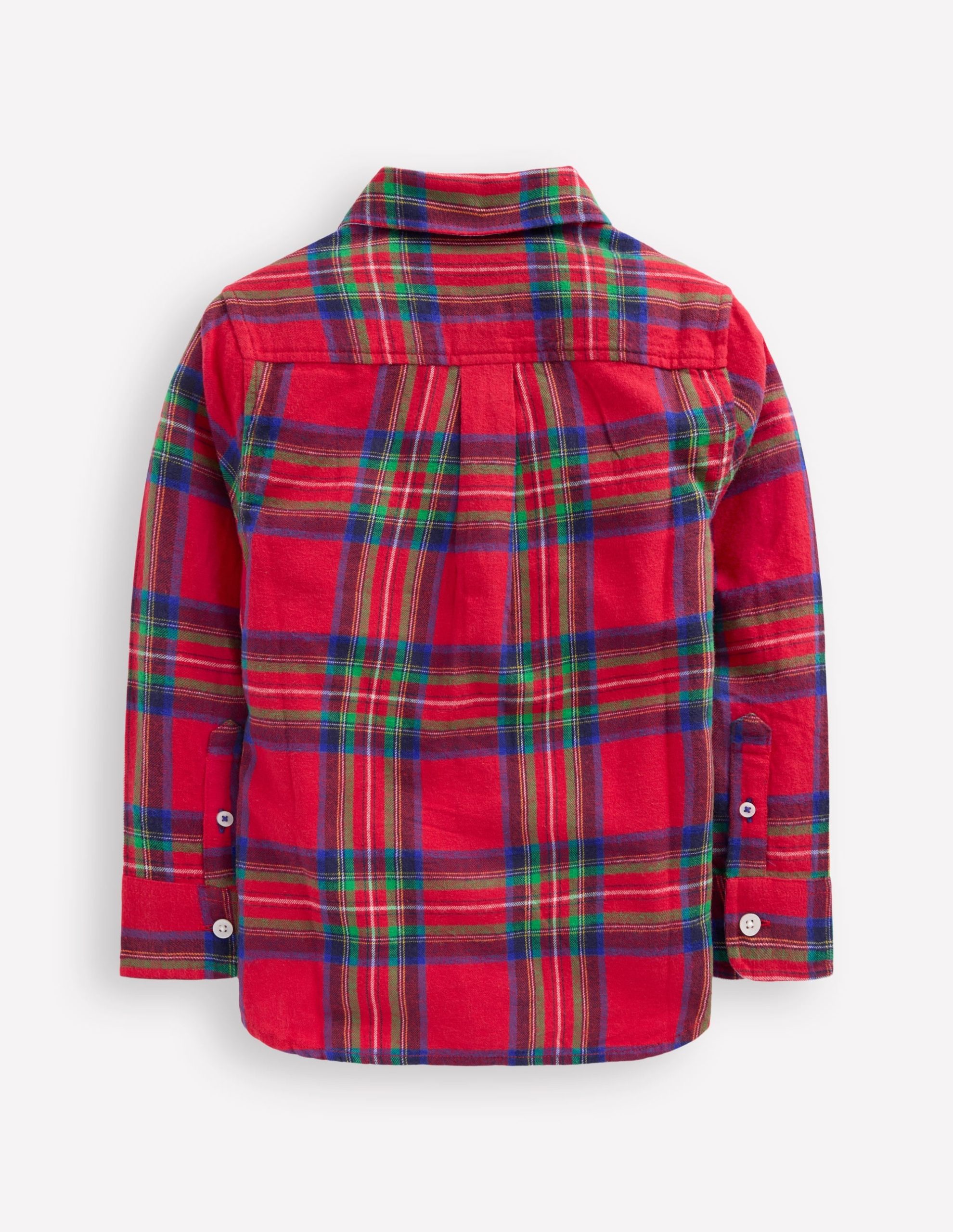 Cosy Cotton Check Shirt-Red Check - Image 2