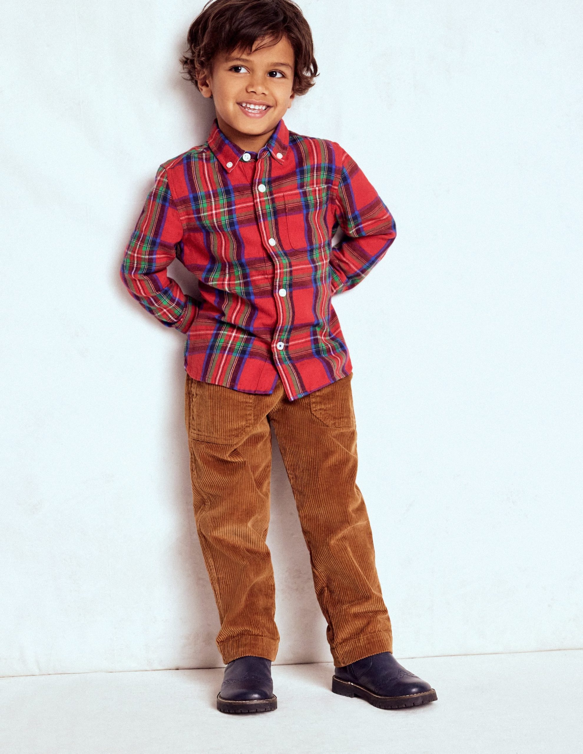 Pull-on Cord Pants-Ginger