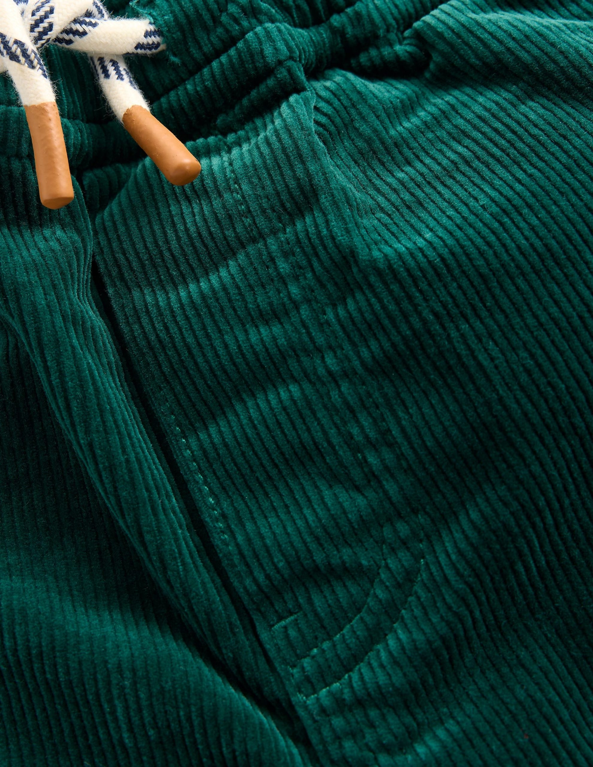 Slim Pull On Trousers-Emerald Night Cord - Image 3