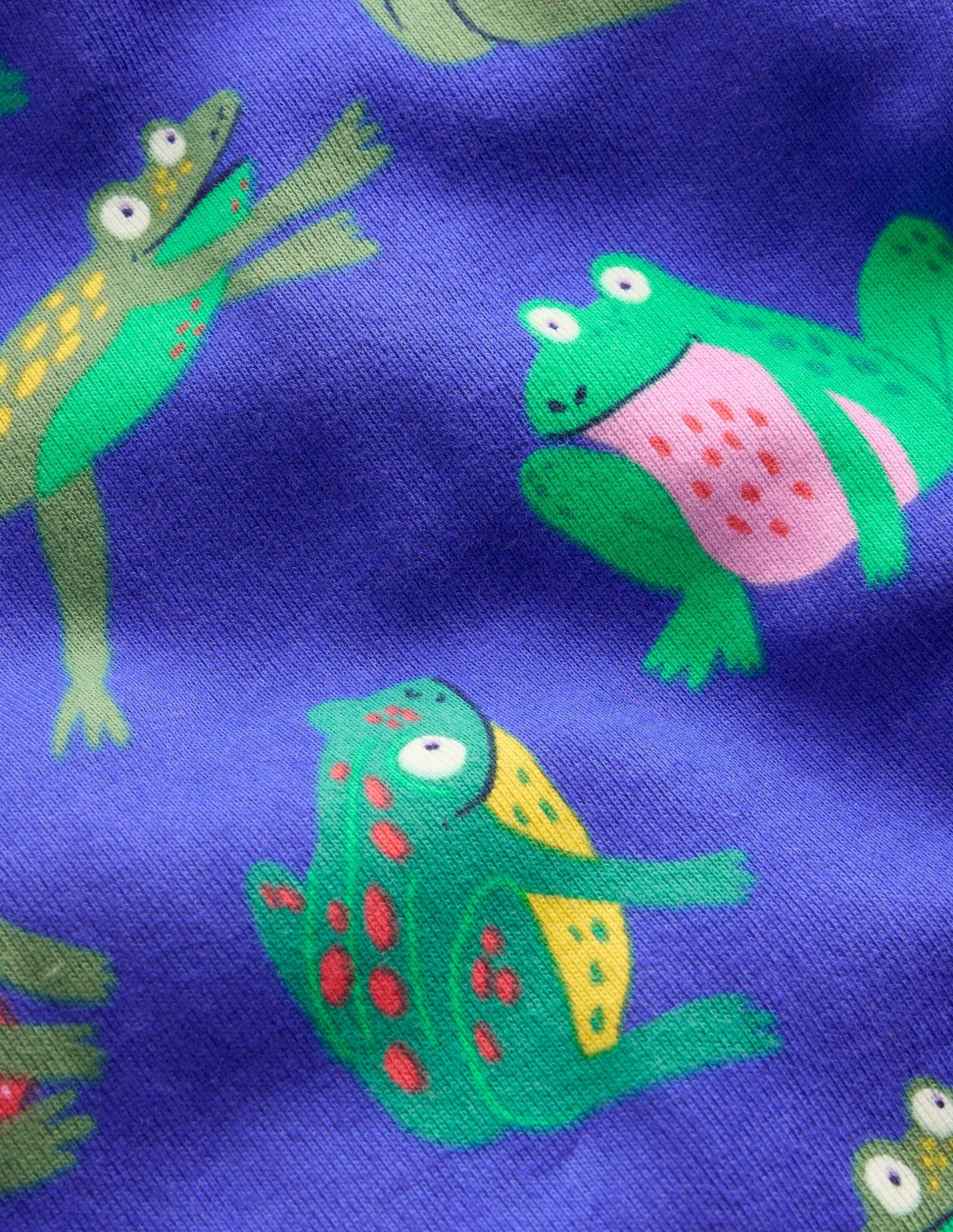 Snug Glow-In-The-Dark Pajamas-Surf The Web Frogs - Image 3