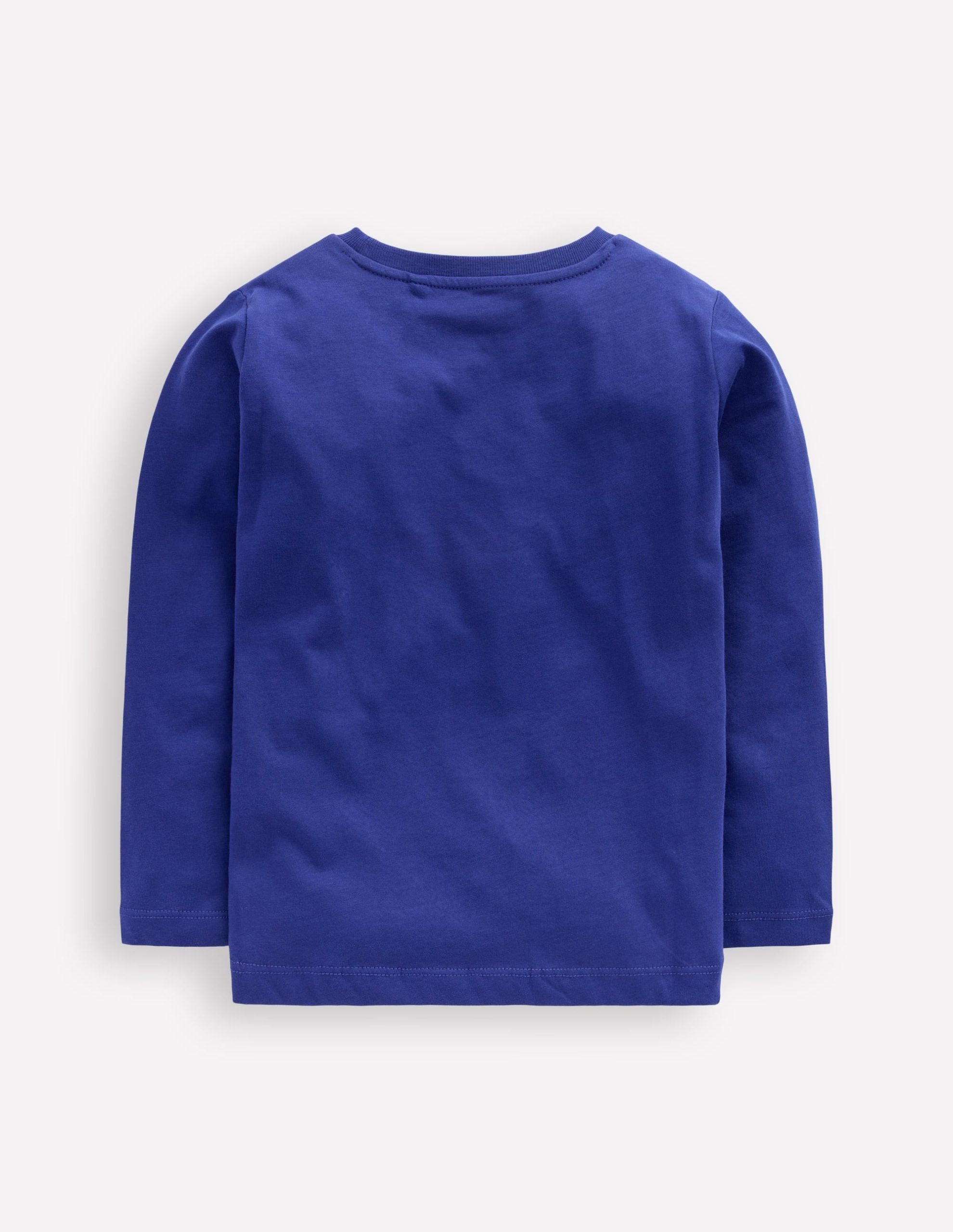 Long Sleeve Printed T-shirt-Sapphire Blue Vehicles