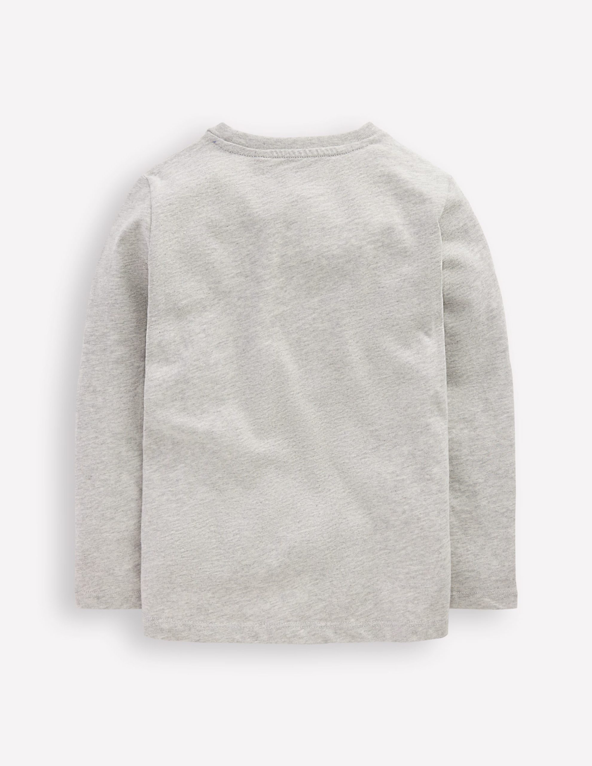 Long Sleeve Printed T-shirt-Grey Marl Space - Image 2