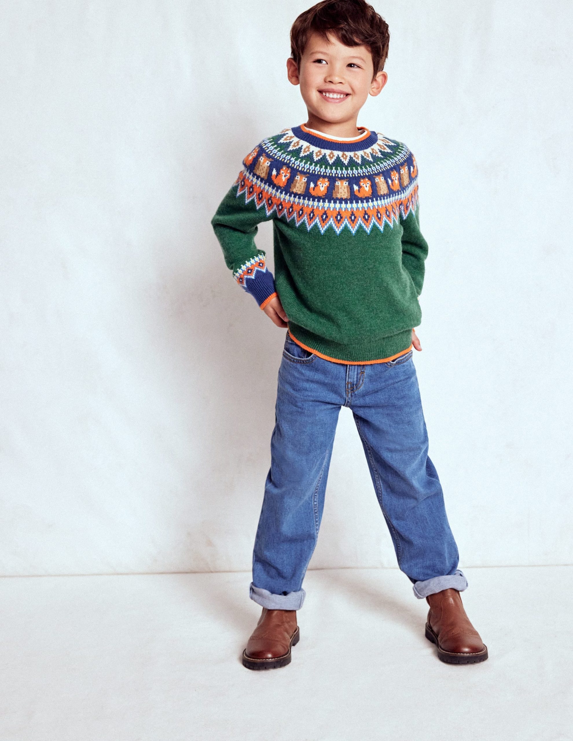 Fair Isle Jumper-Jewel Green Woodland - Image 4