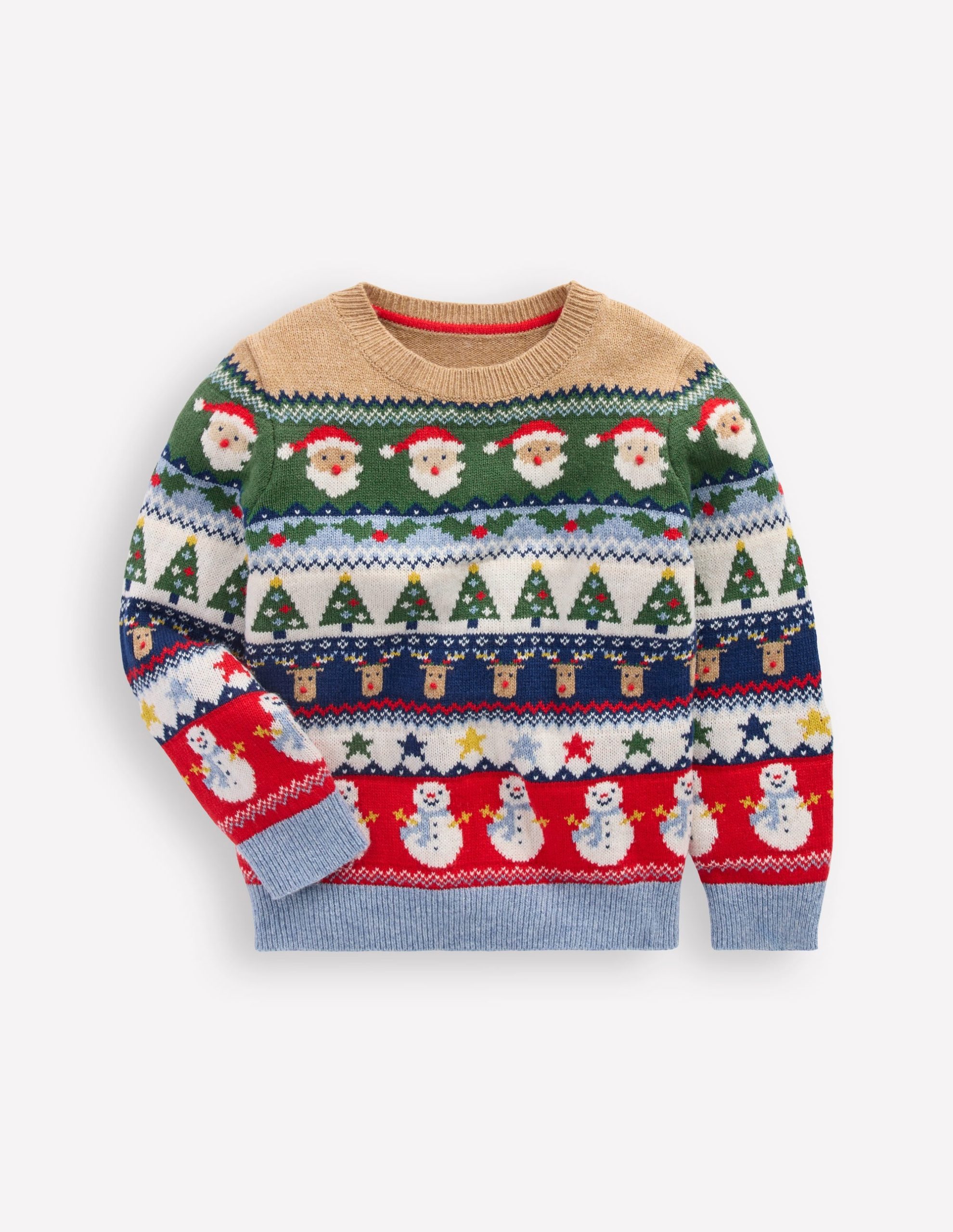 Fair Isle Jumper-Multi Christmas Fairisle - Image 2