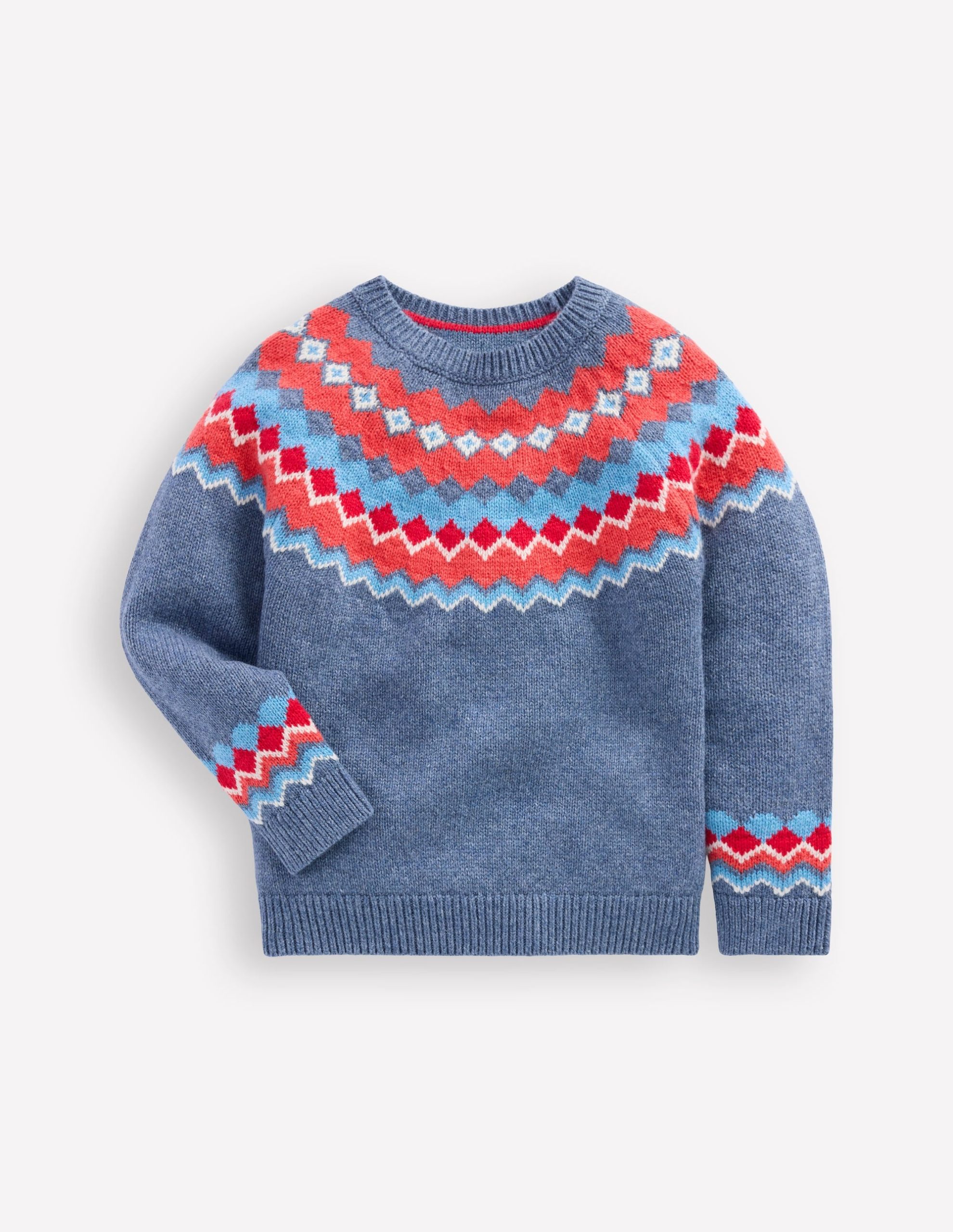 Fair Isle Jumper-Blue Classic Fair Isle - Image 3