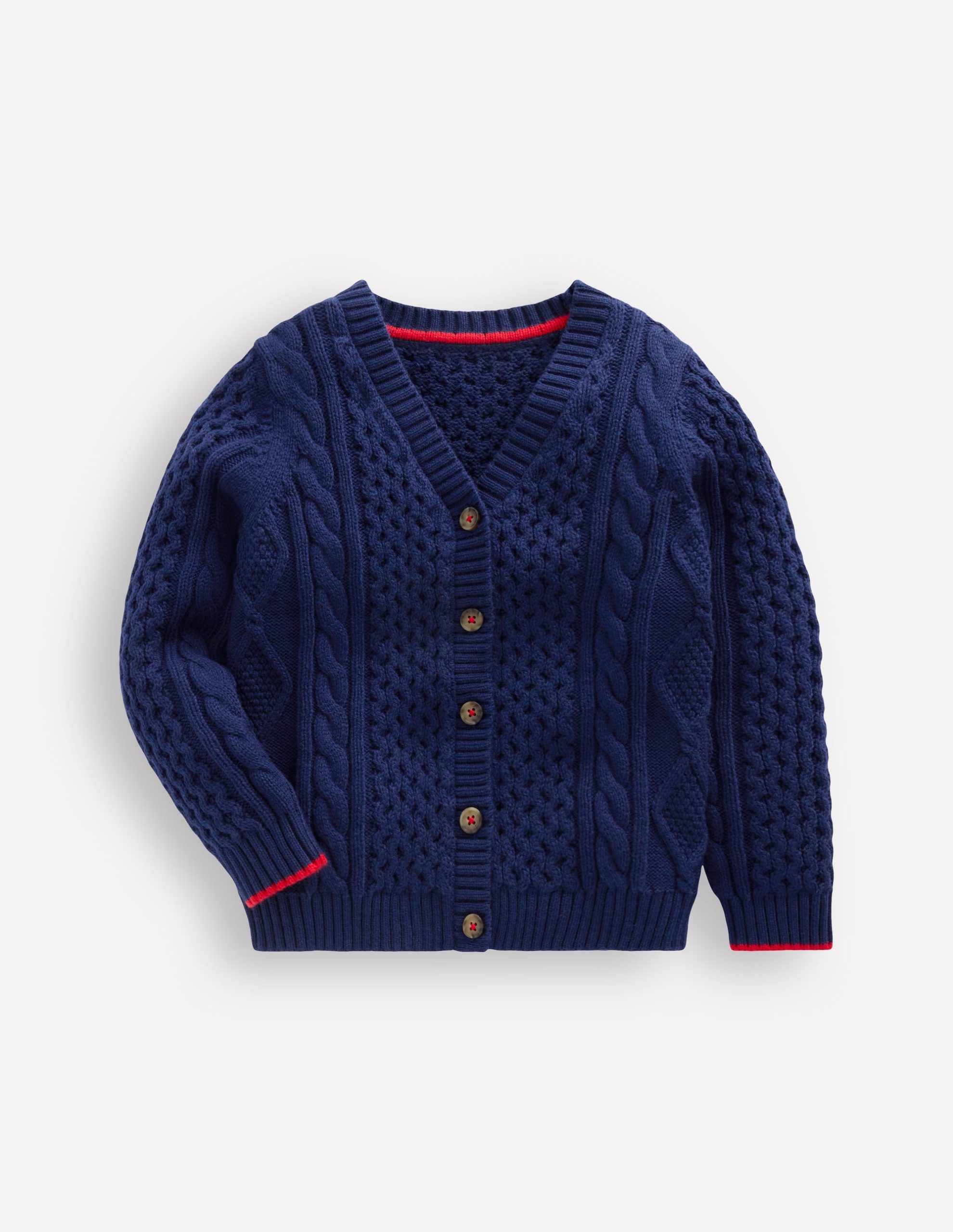 Heritage Cable Cardigan-College Navy - Image 4