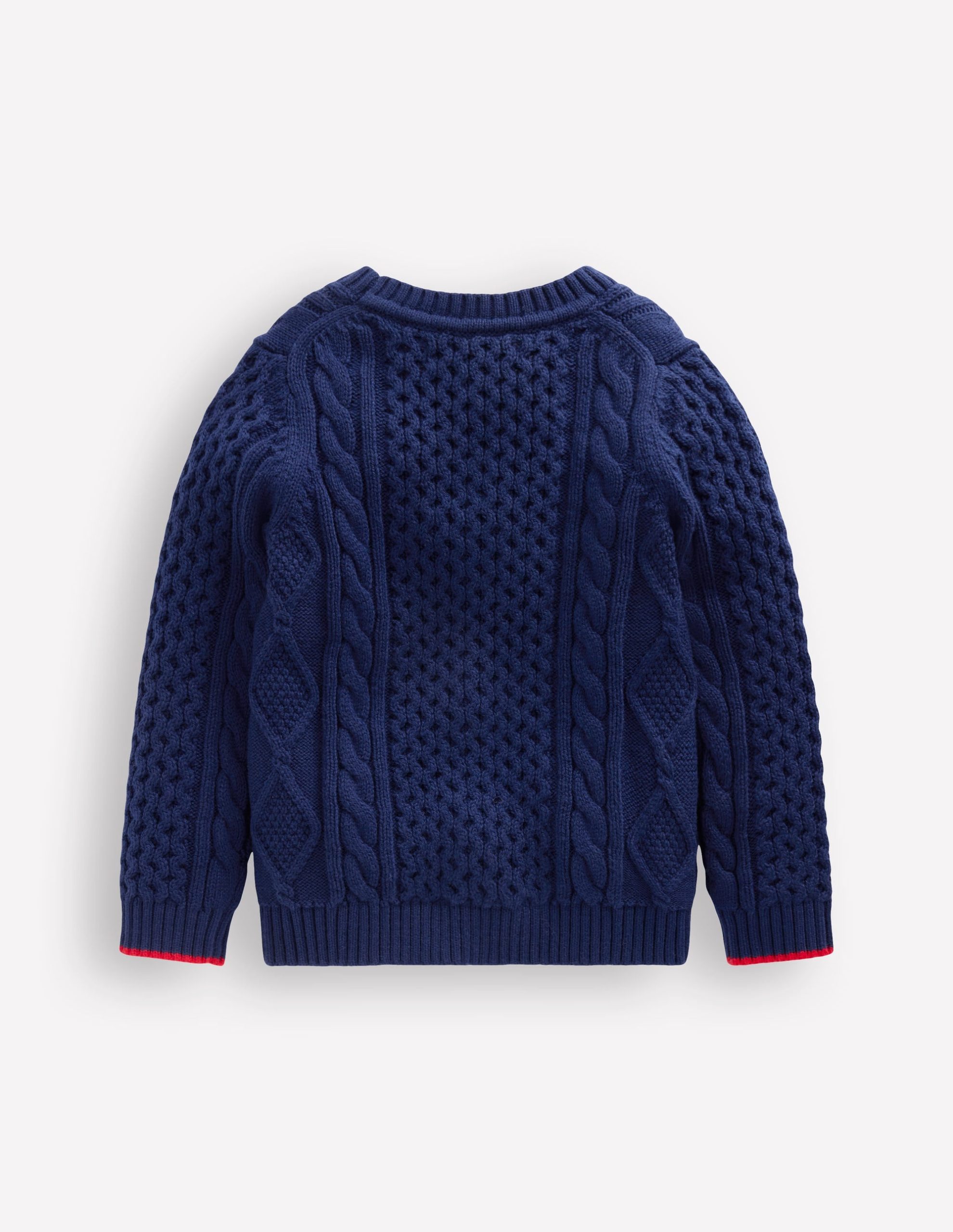 Heritage Cable Cardigan-College Navy - Image 5