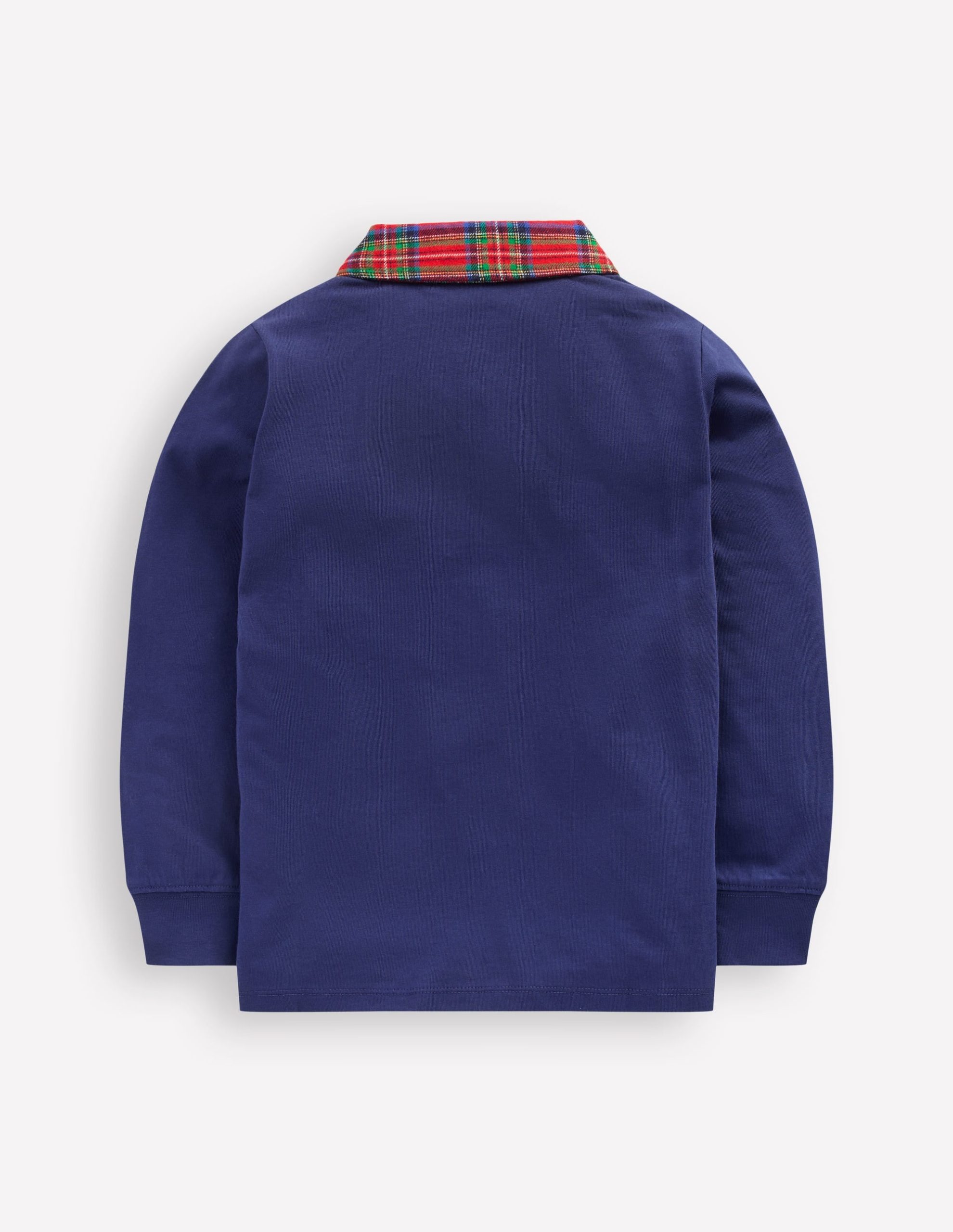 Long Sleeve Smart Polo Shirt-French Navy - Image 2