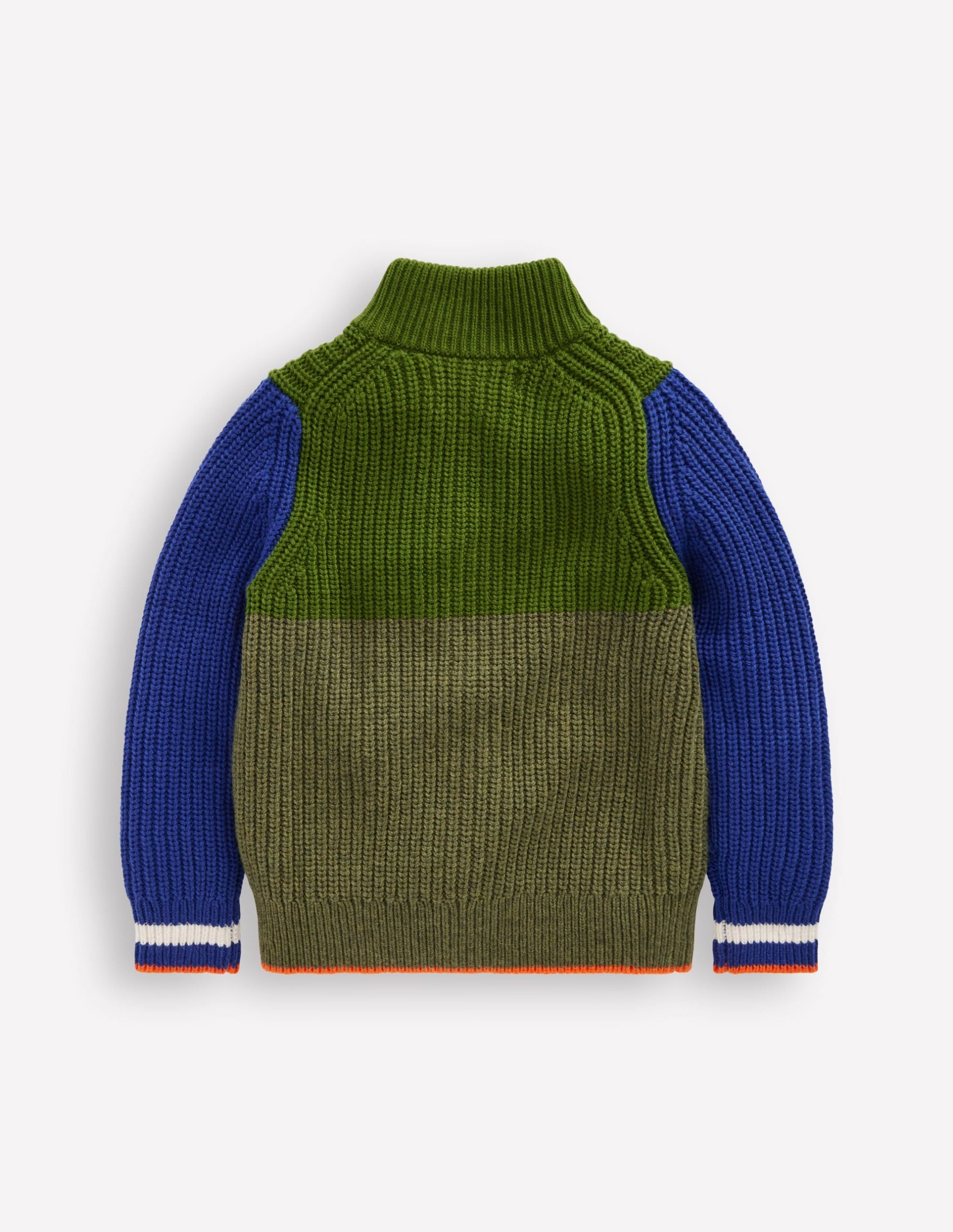 Chunky Zip-Through Jumper-Green - Image 7