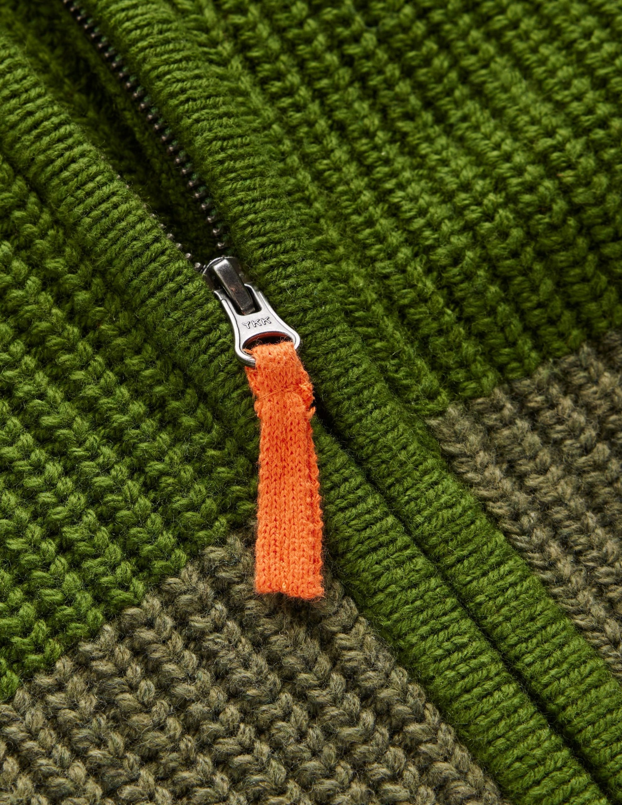 Chunky Zip-Through Jumper-Green - Image 8