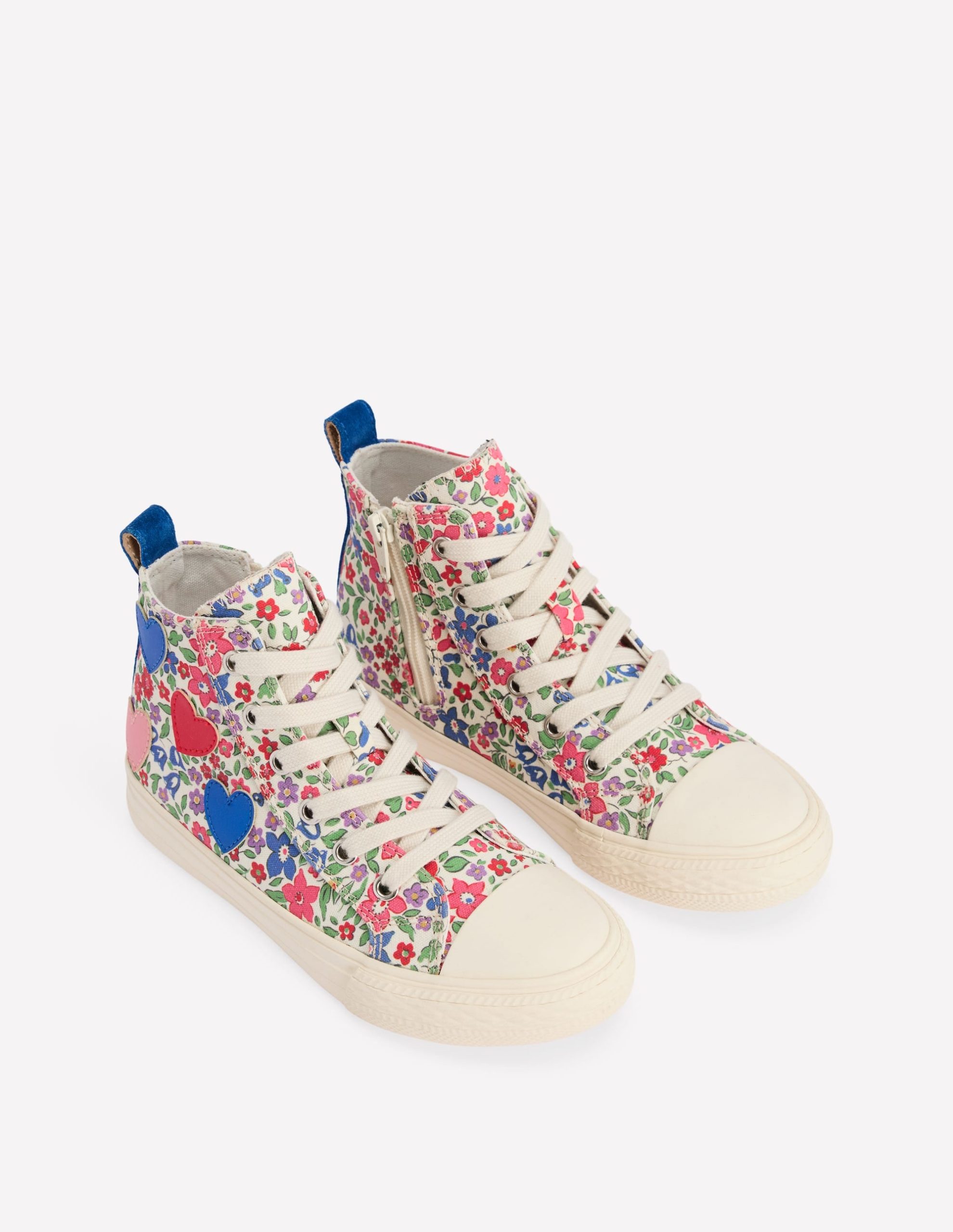 Canvas High Tops-Floral Hearts - Image 2