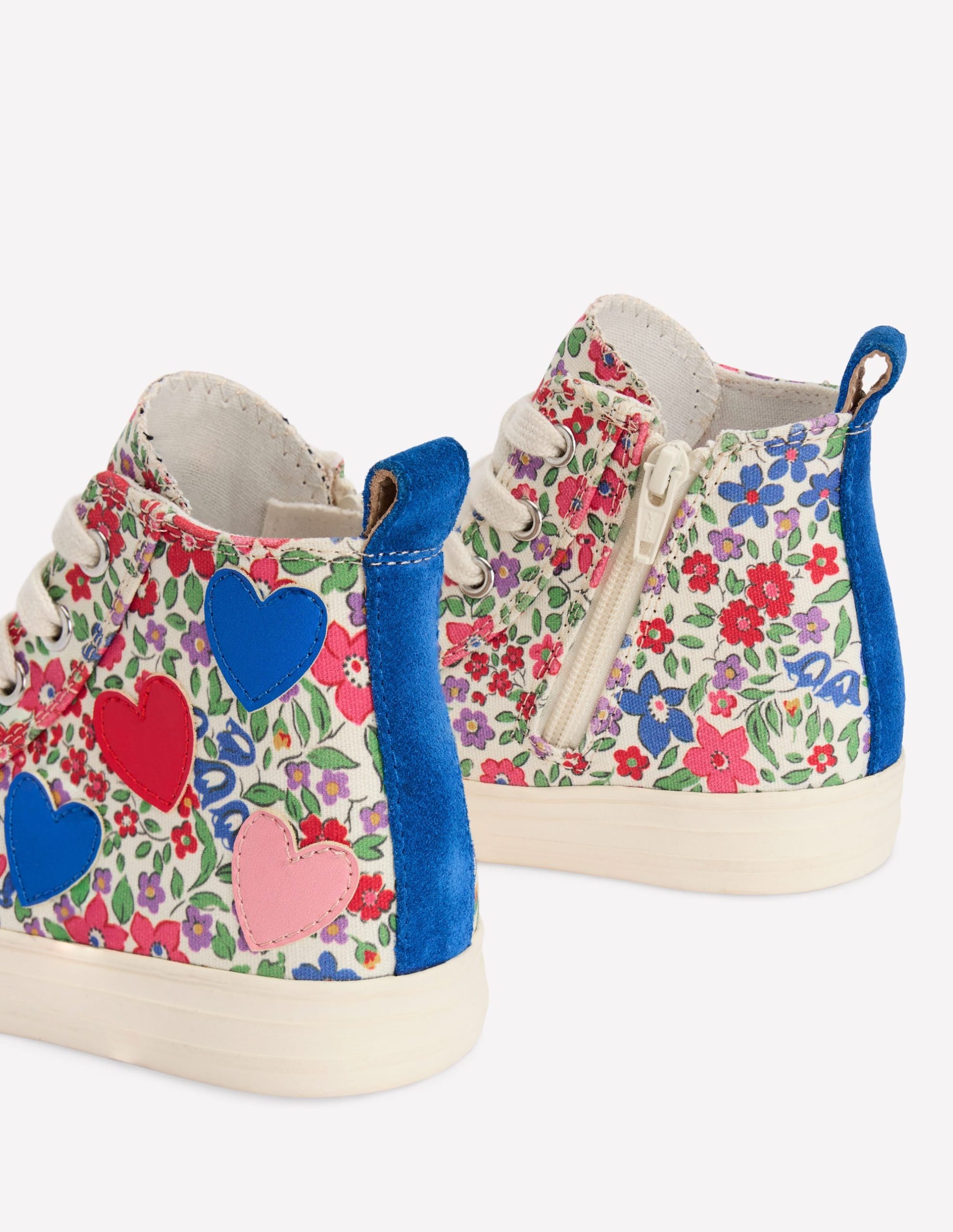 Canvas High Tops-Floral Hearts - Image 3