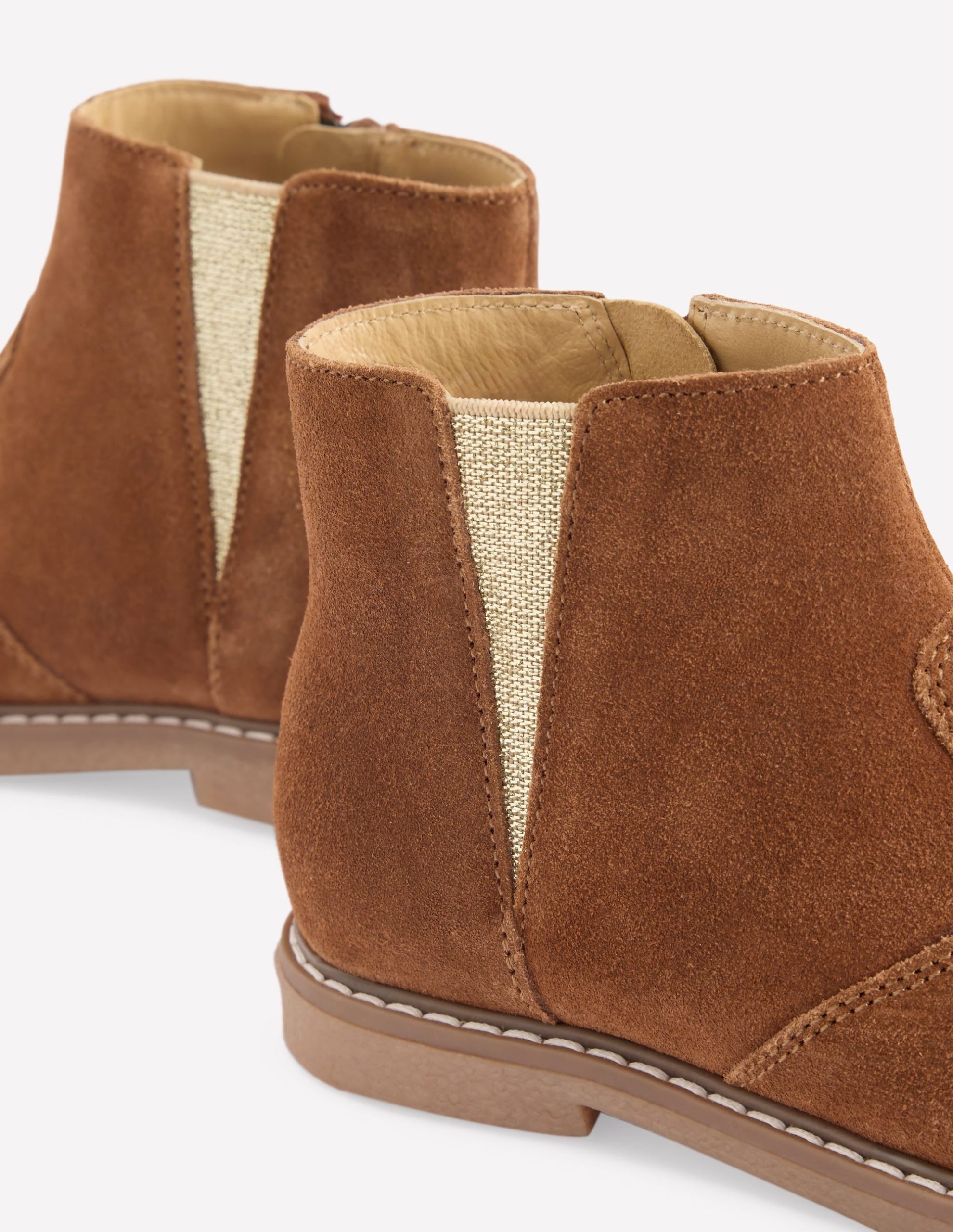 Suede Ankle Boots-Tan - Image 3
