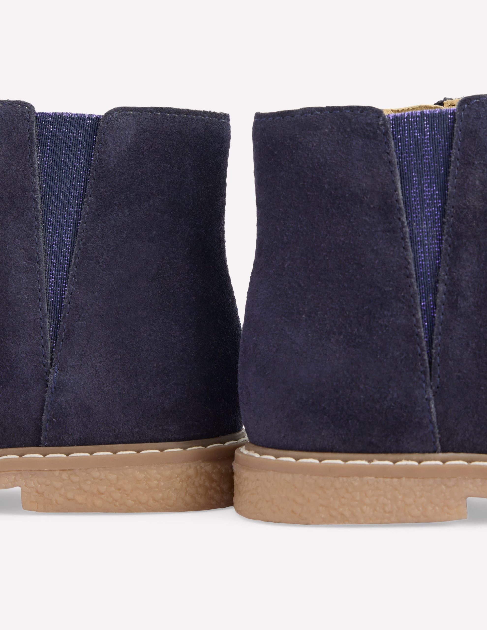 Suede Ankle Boots-College Navy - Image 3