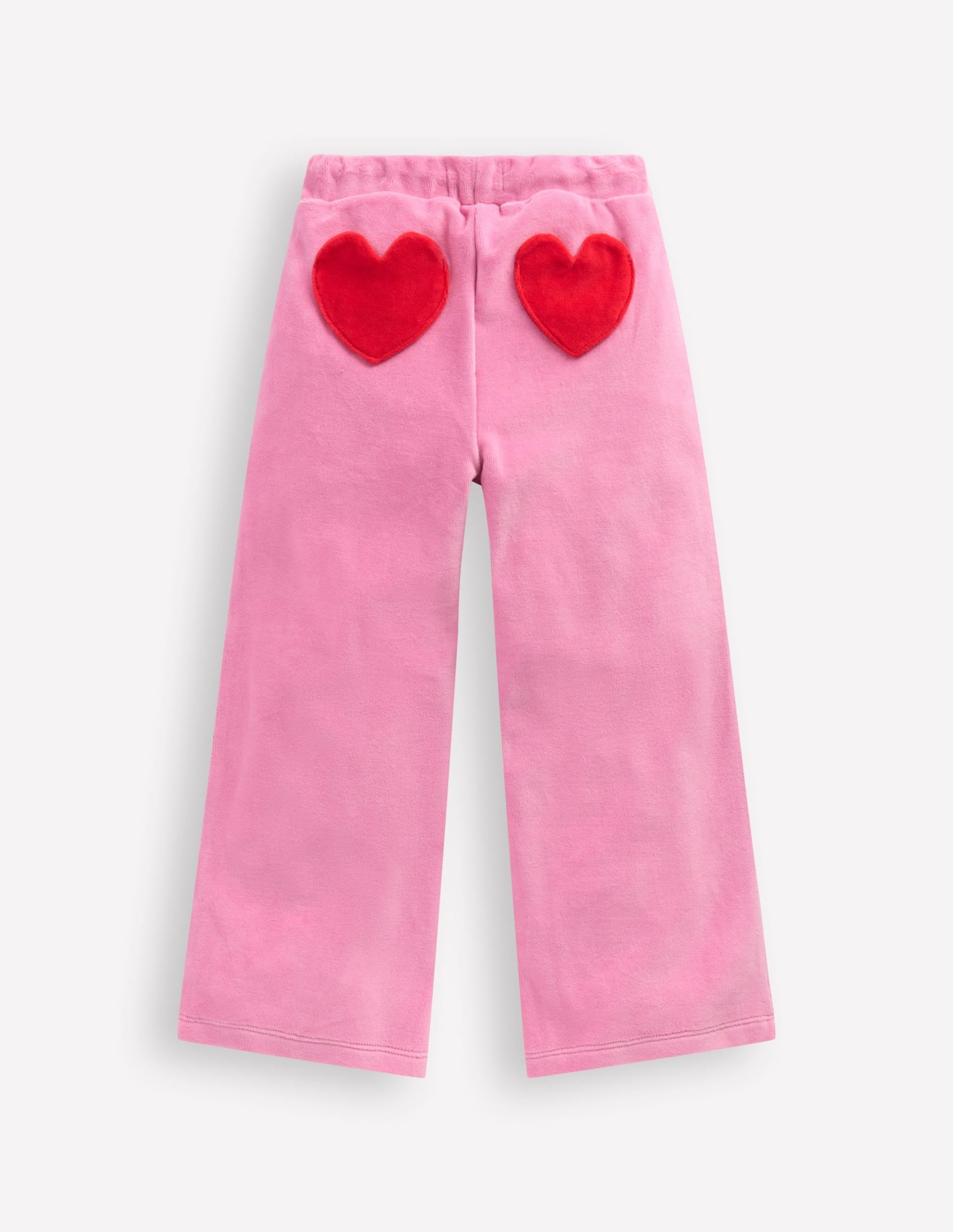 Heart Pocket Velour Sweatpants-Formica Pink - Image 2