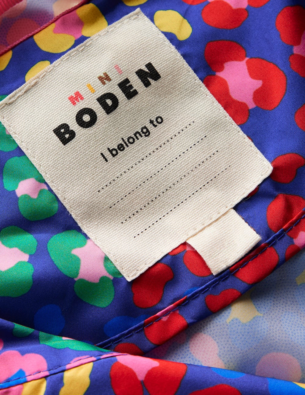 Waterproof Pack-away Jacket-Bright Blue Multi Leopard - Image 4