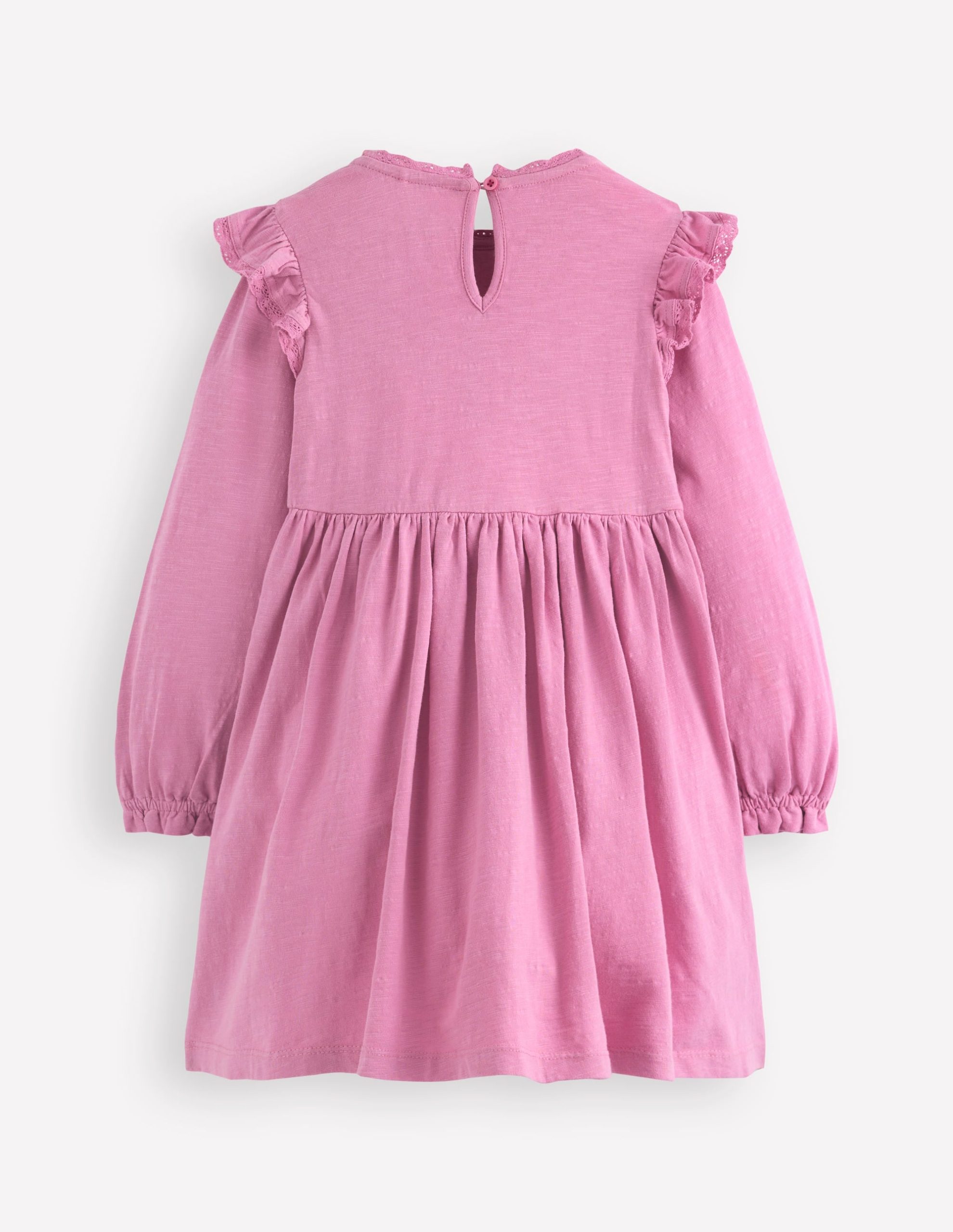 Lace Trim Jersey Dress-Formica Pink - Image 6