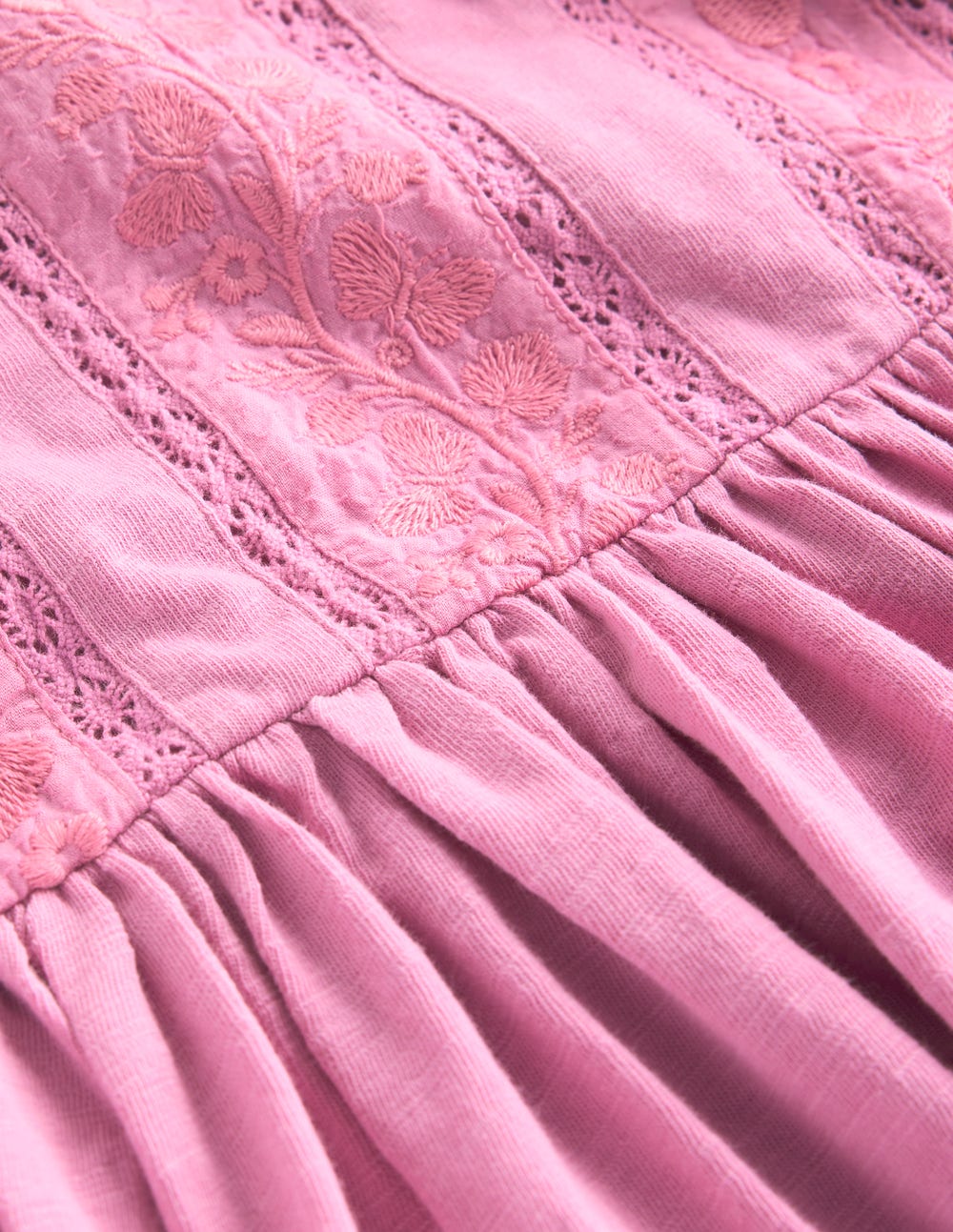 Lace Trim Jersey Dress-Formica Pink - Image 7