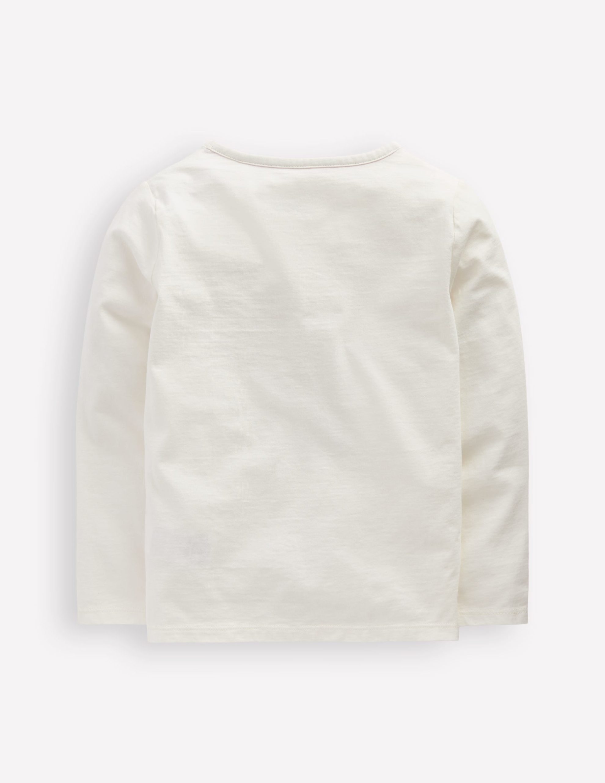 Long Sleeve Boucl?? T-shirt-Soft Ivory Dog - Image 2