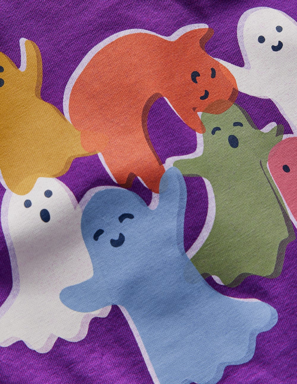 Long Sleeve Riso T-Shirt-Viola Purple Ghosts - Image 3