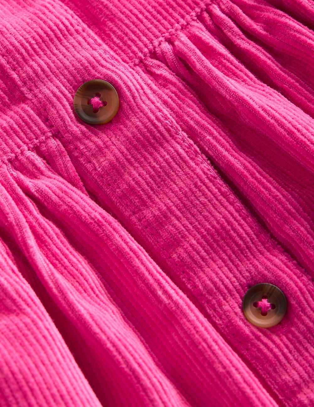Button-through Pinafore Dress-Raspberry Pink - Image 3