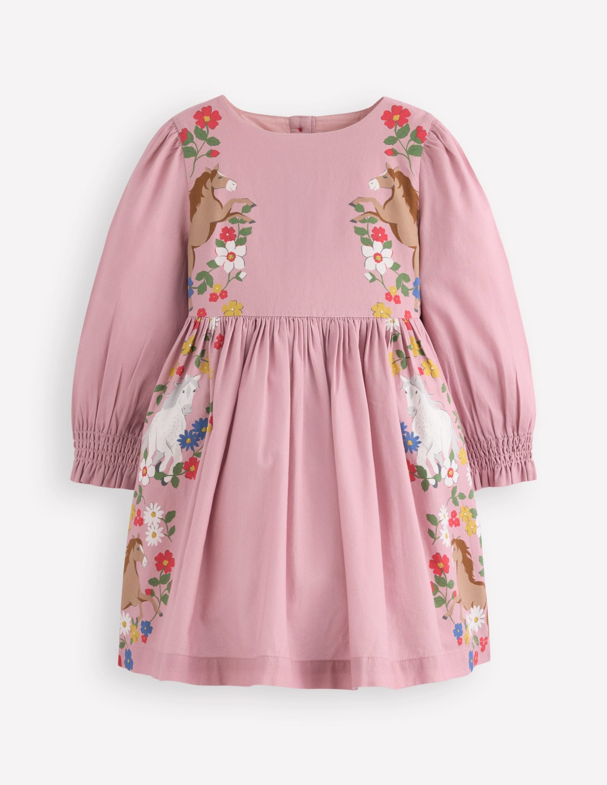 Madeline Long Sleeve Dress-Formica Pink Horses - Image 4
