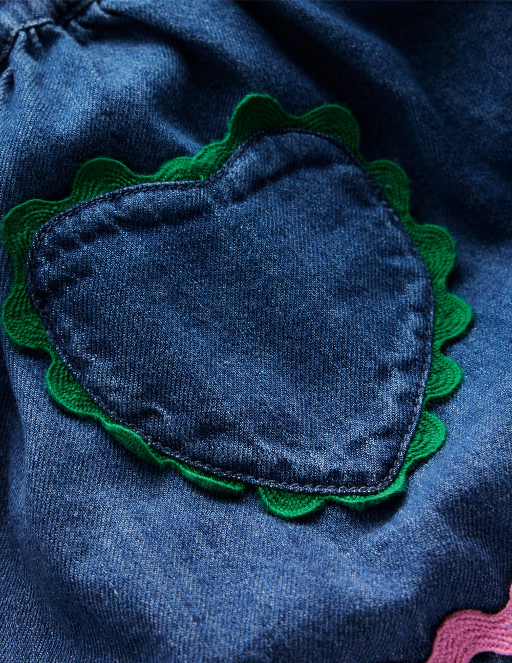 Ric Rac Skirt-Mid Vintage Denim - Image 3