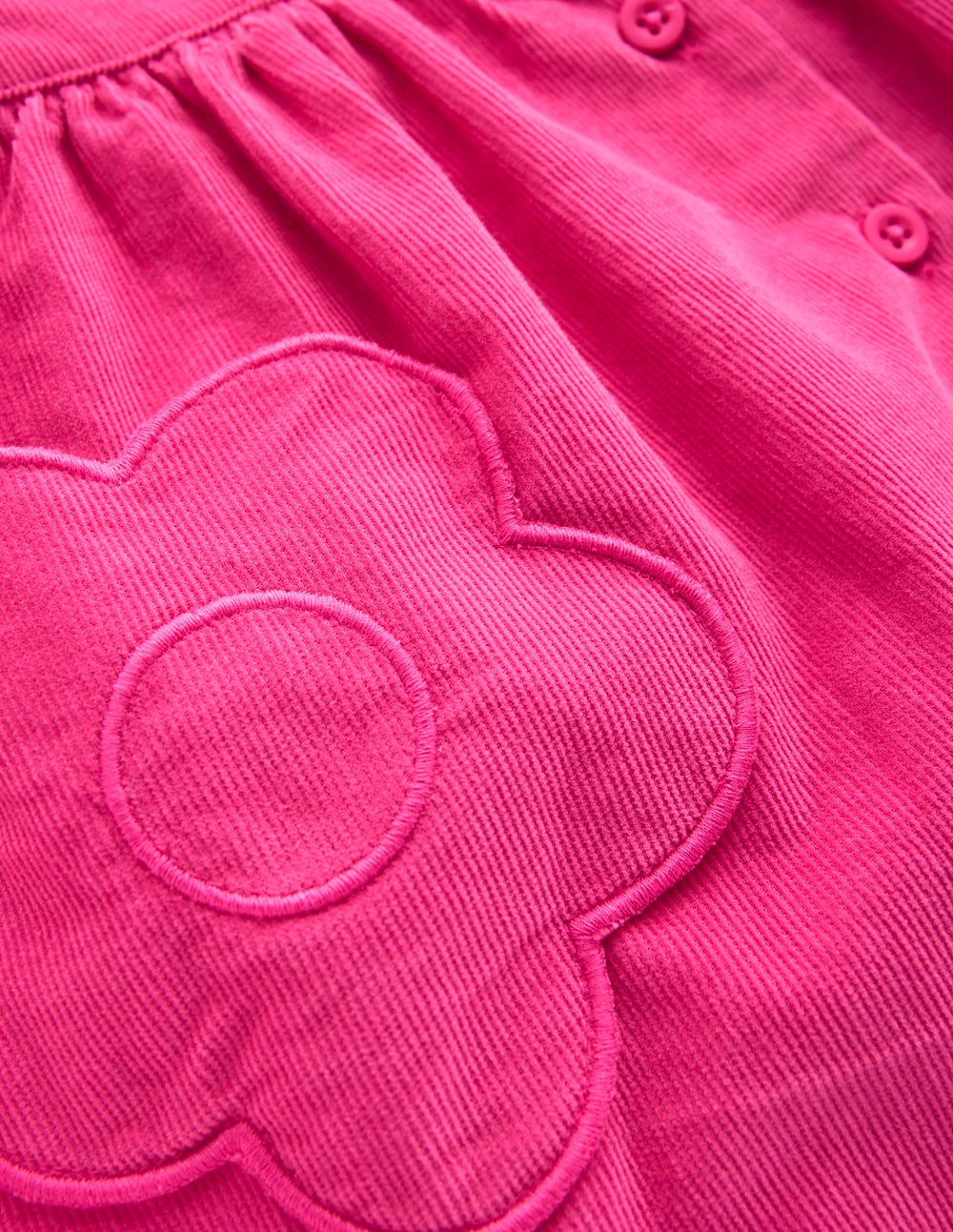 Button-through Mini Skirt-Raspberry Pink - Image 4