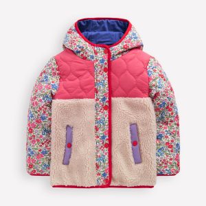Janie Borg Mix Jacket-Rose Pink Flowerbed