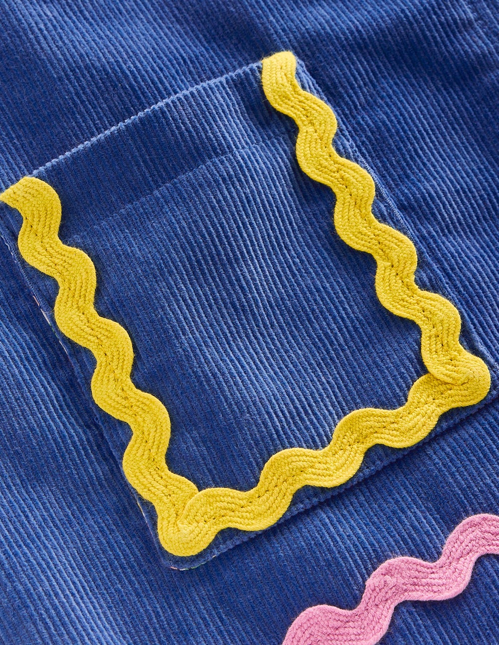 Saffy Cord Pinafore Dress-Bluejay - Image 3