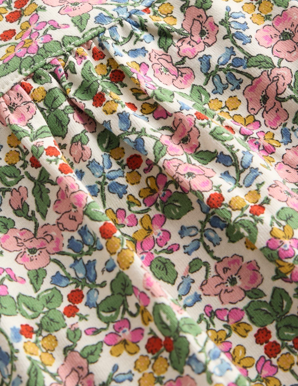 Printed Long Sleeve Nightie-Coconut Milk Berry Floral - Image 3