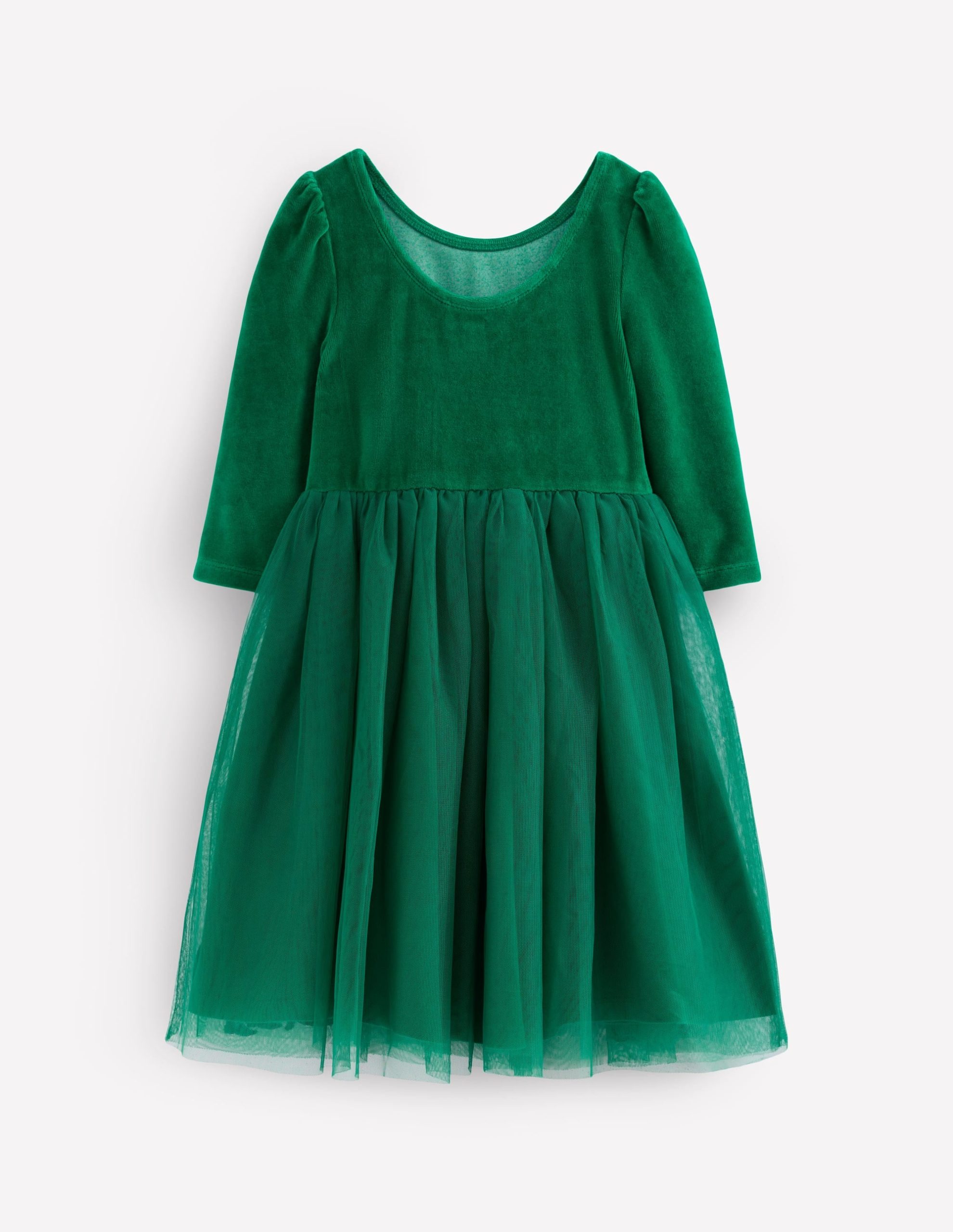Velour Tulle Appliqu?? Dress-Jewel Green Halloween - Image 2