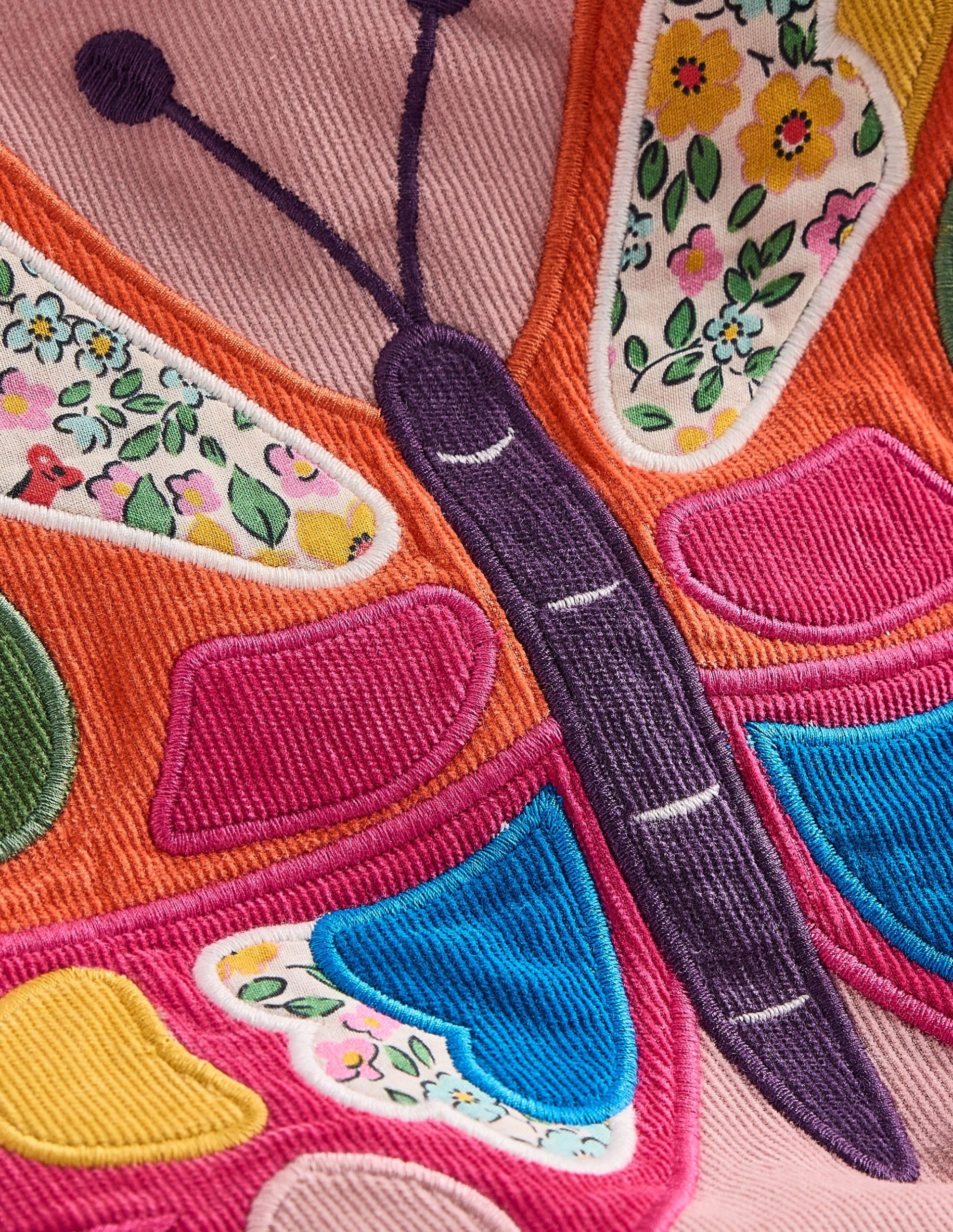 Cord Appliqu?? Pinafore Dress-Formica Pink Butterfly - Image 4