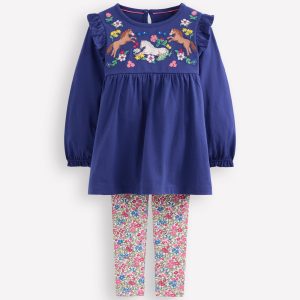 Embroidered Tunic Set-Starboard Horse Embroidery