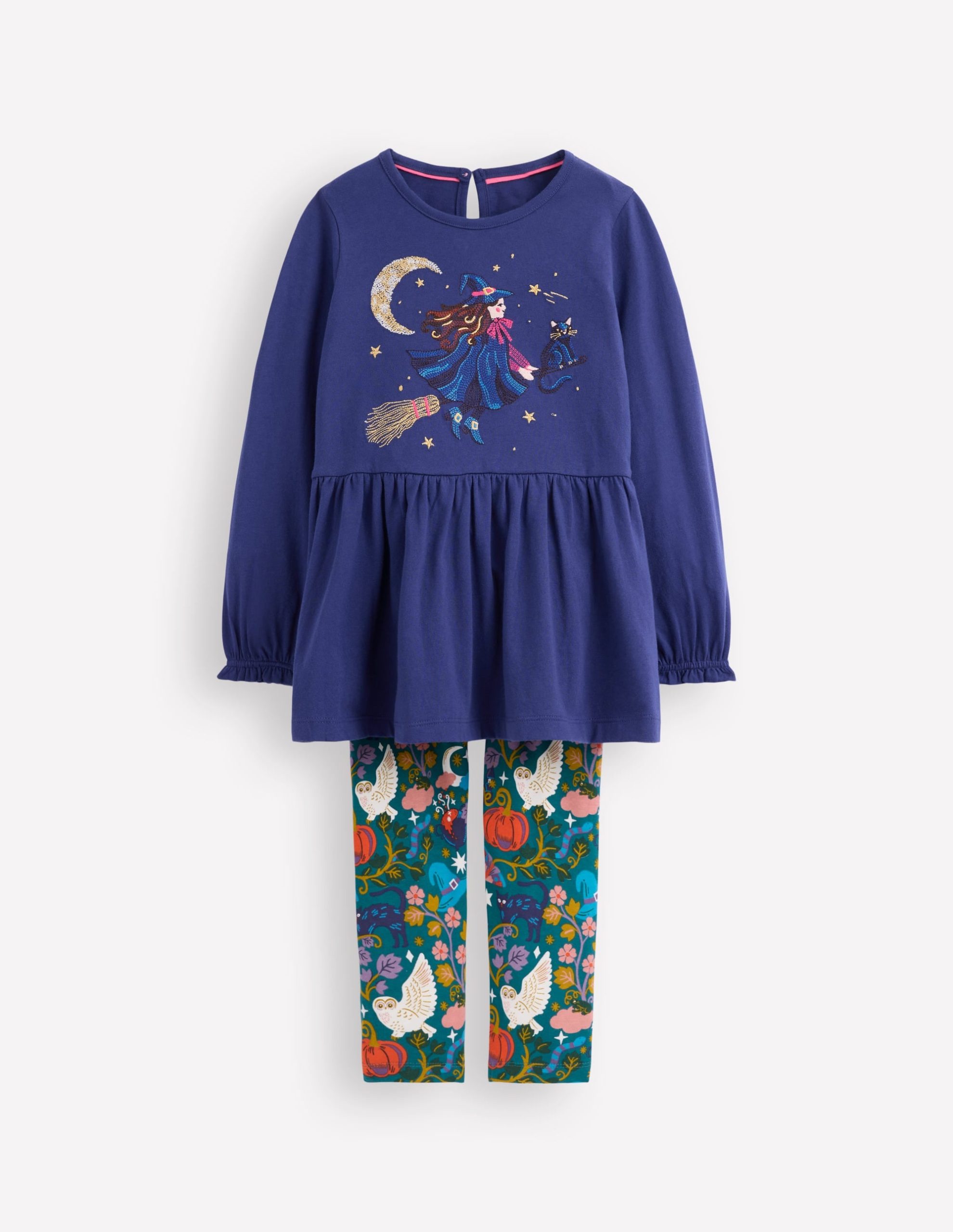 Applique Tunic Set-Starboard Blue