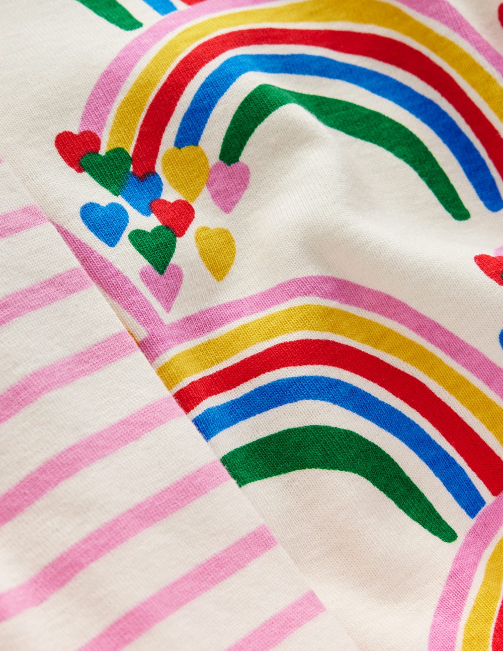 Twin Pack Snug Pajamas-Oatmeal Marl Rainbow Hearts - Image 3