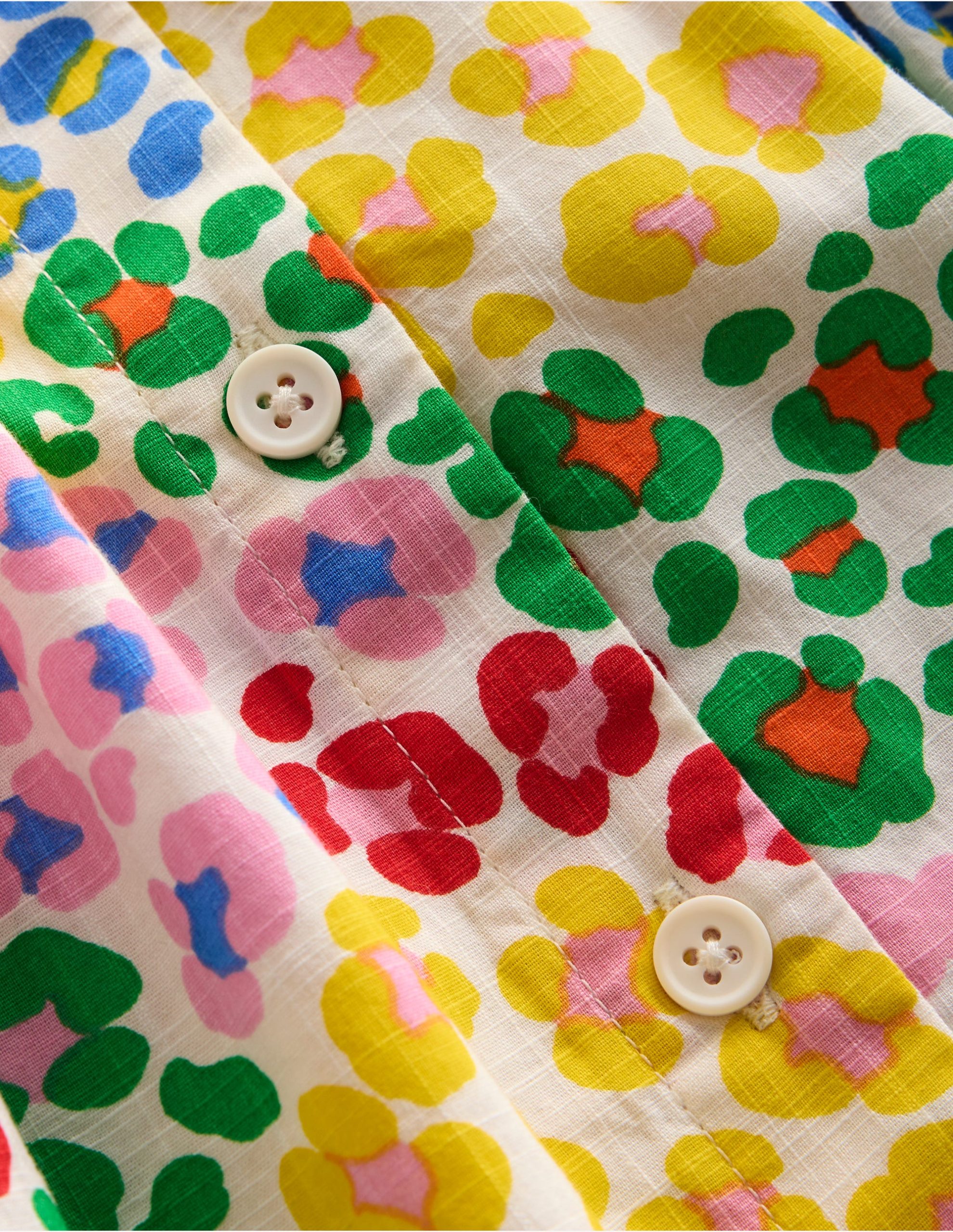 Remy Button Through Dress-Multi Rainbow Leopard - Image 3