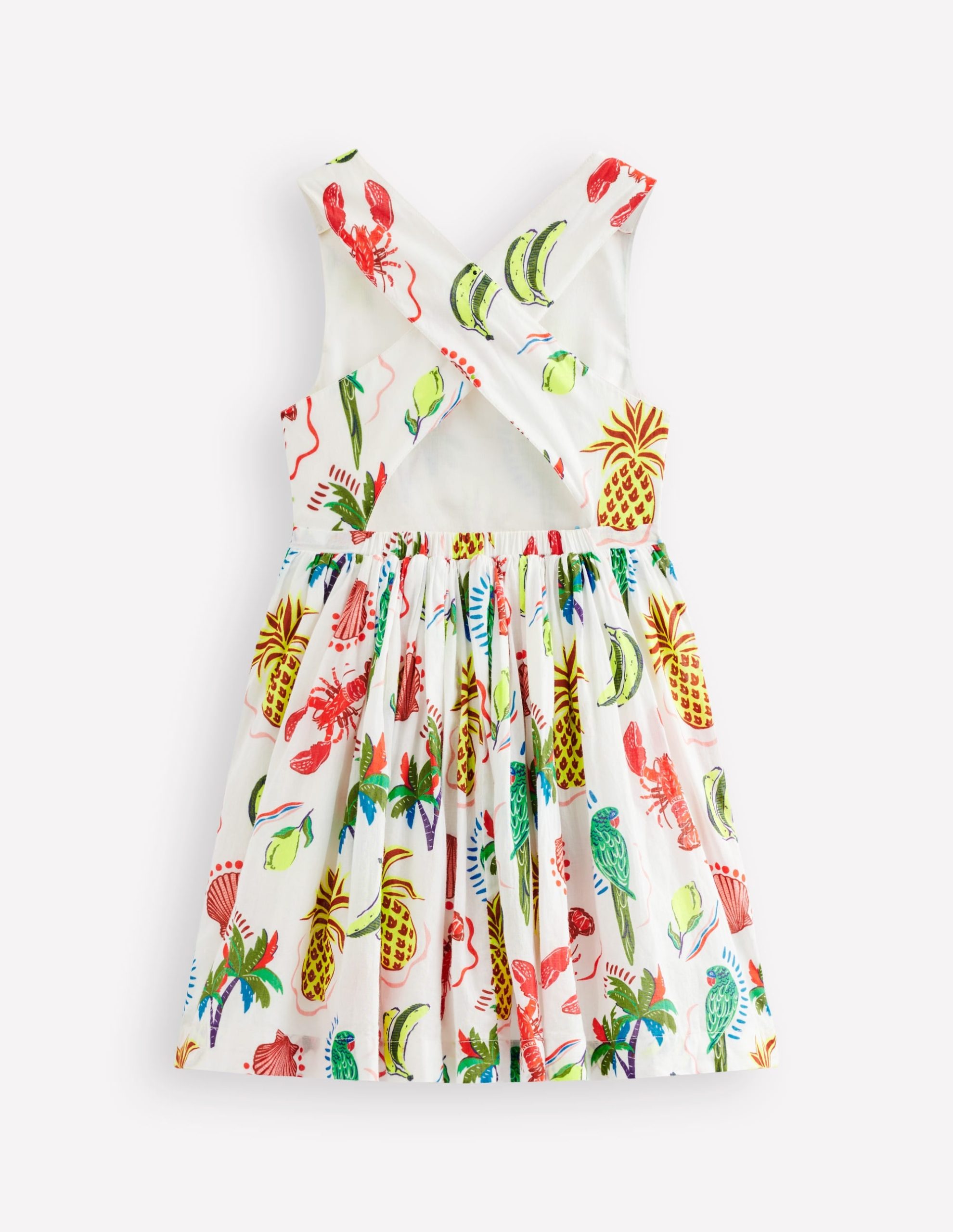 Harper Cross-Back Dress-Multi Tropical - Image 7